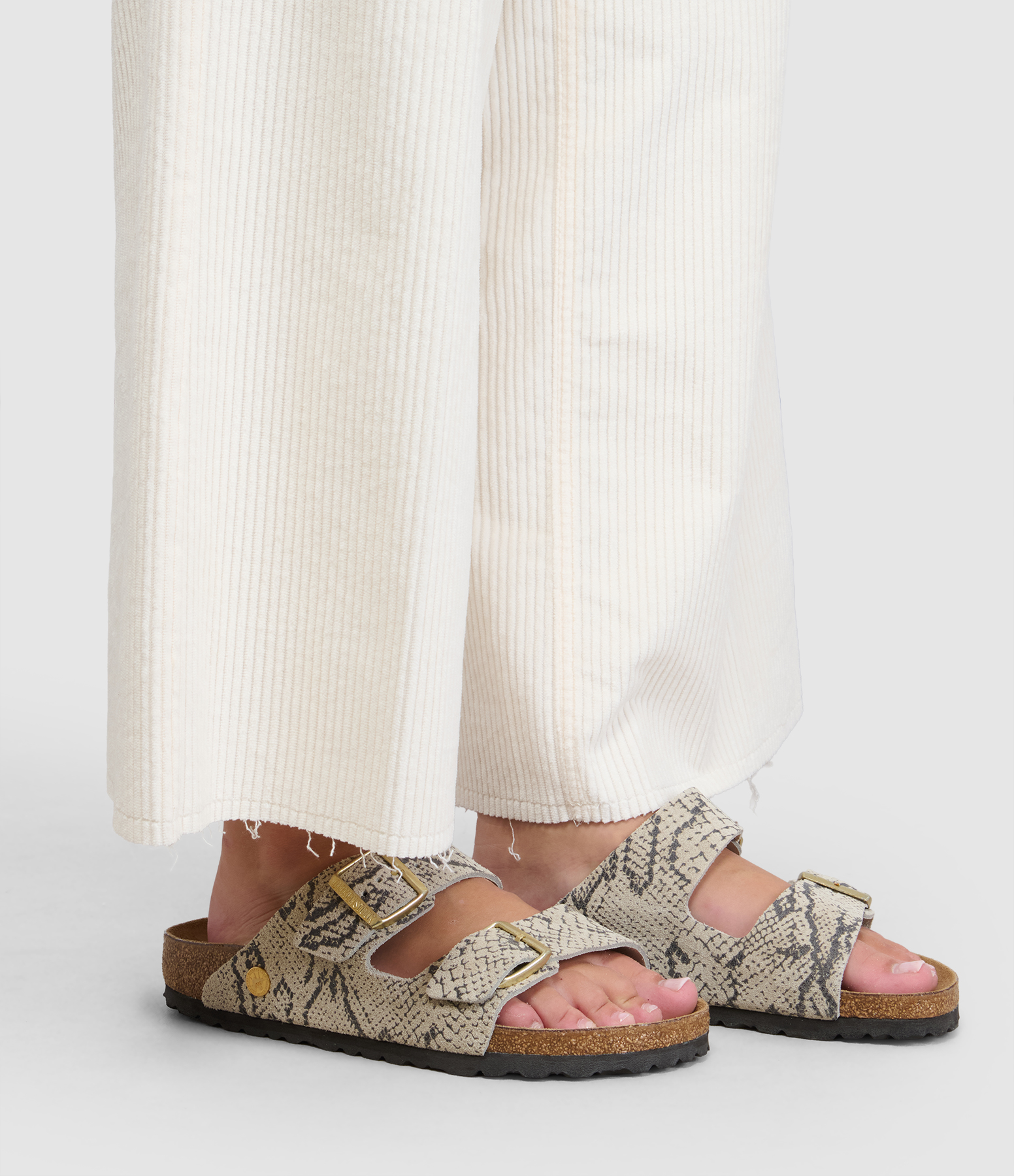 Arizona Suede Leather Snake Oyster Mules