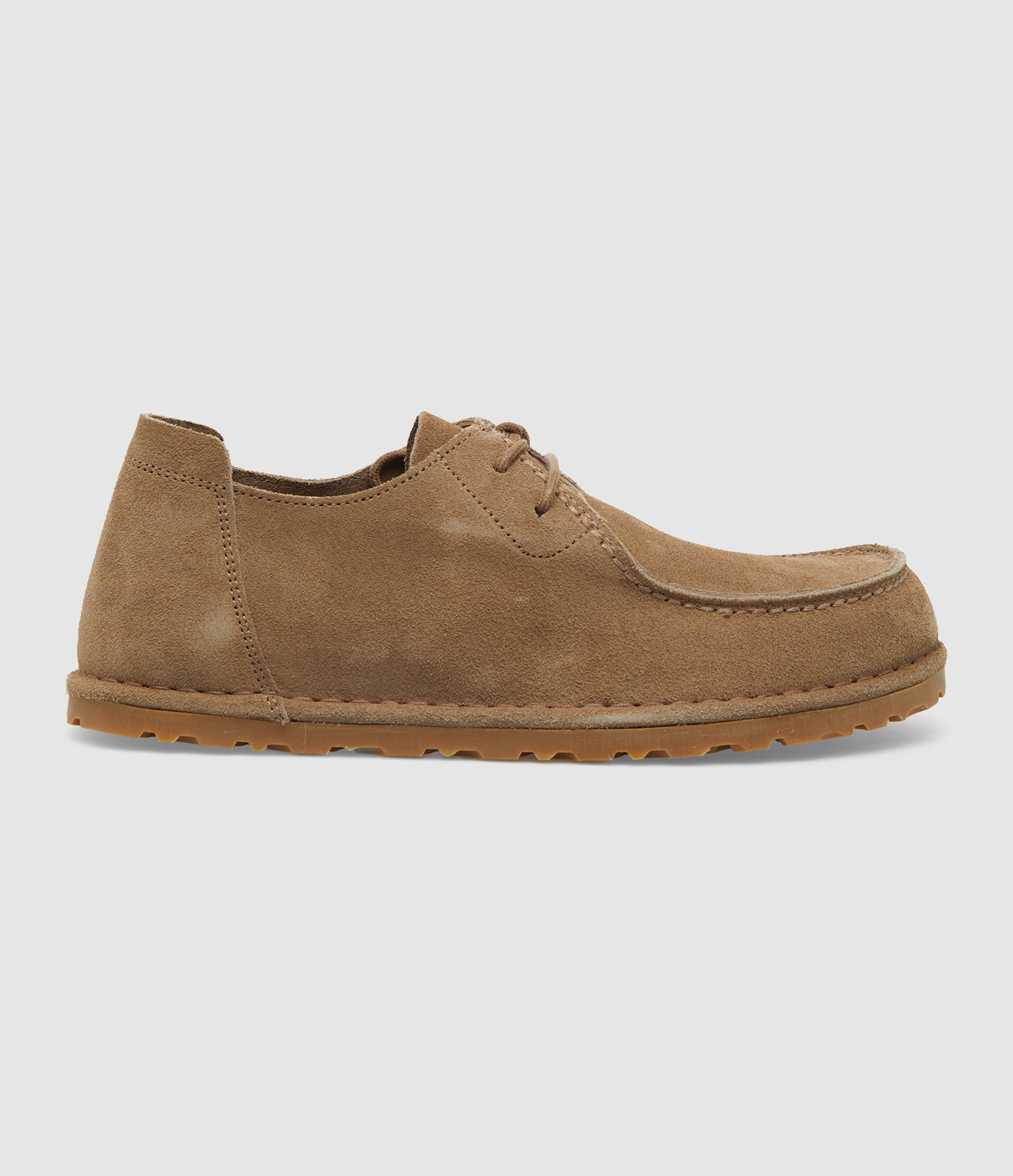 Utti Lace Suede Leather Loafers – Solid Grey Taupe