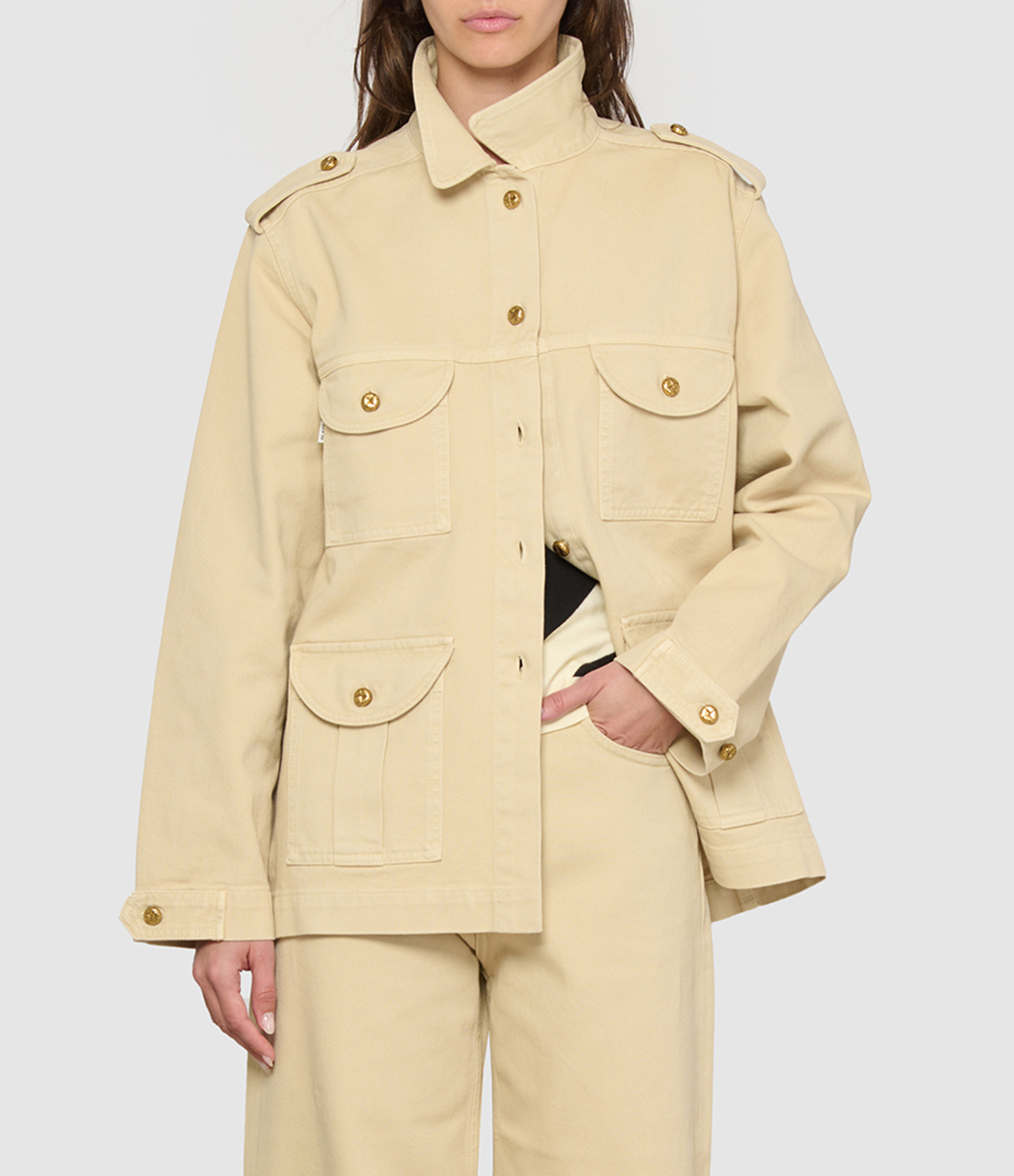 Nariida Almond Sahariana Jacket