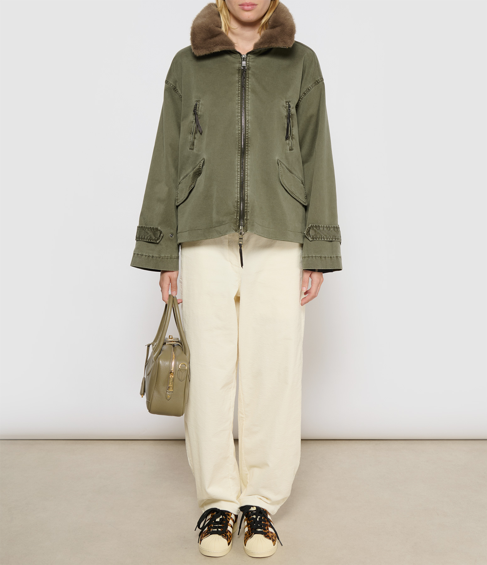 Tyra Jacket in Blonde, Khaki and Choco