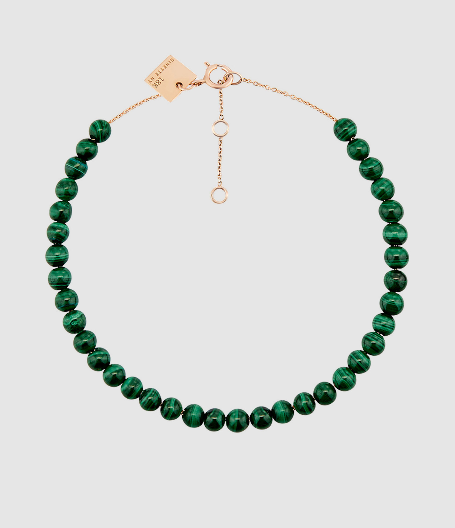Mini Maria Malachite Rose Gold Bracelet