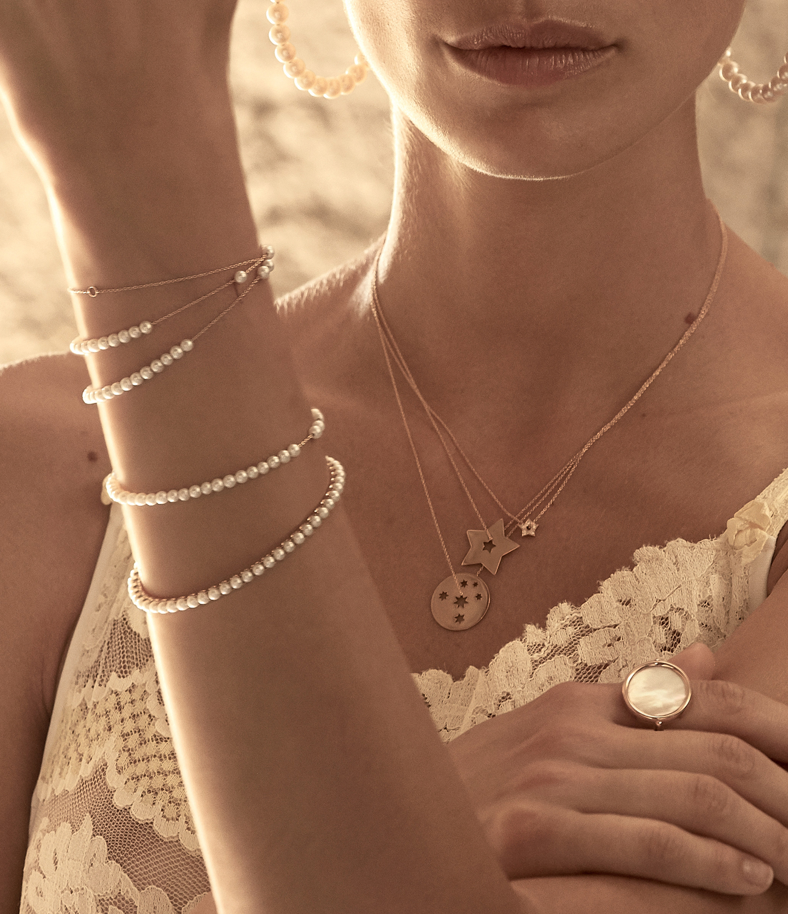Maria Mini Rose Gold Pearl Bracelet