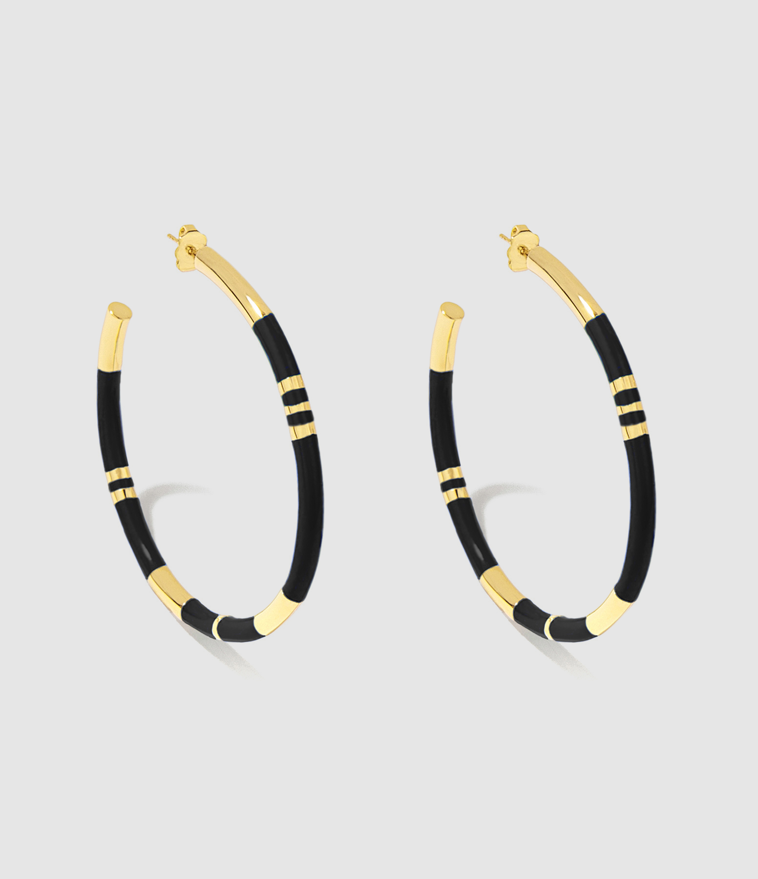 Positano GM Black Hoop Earrings