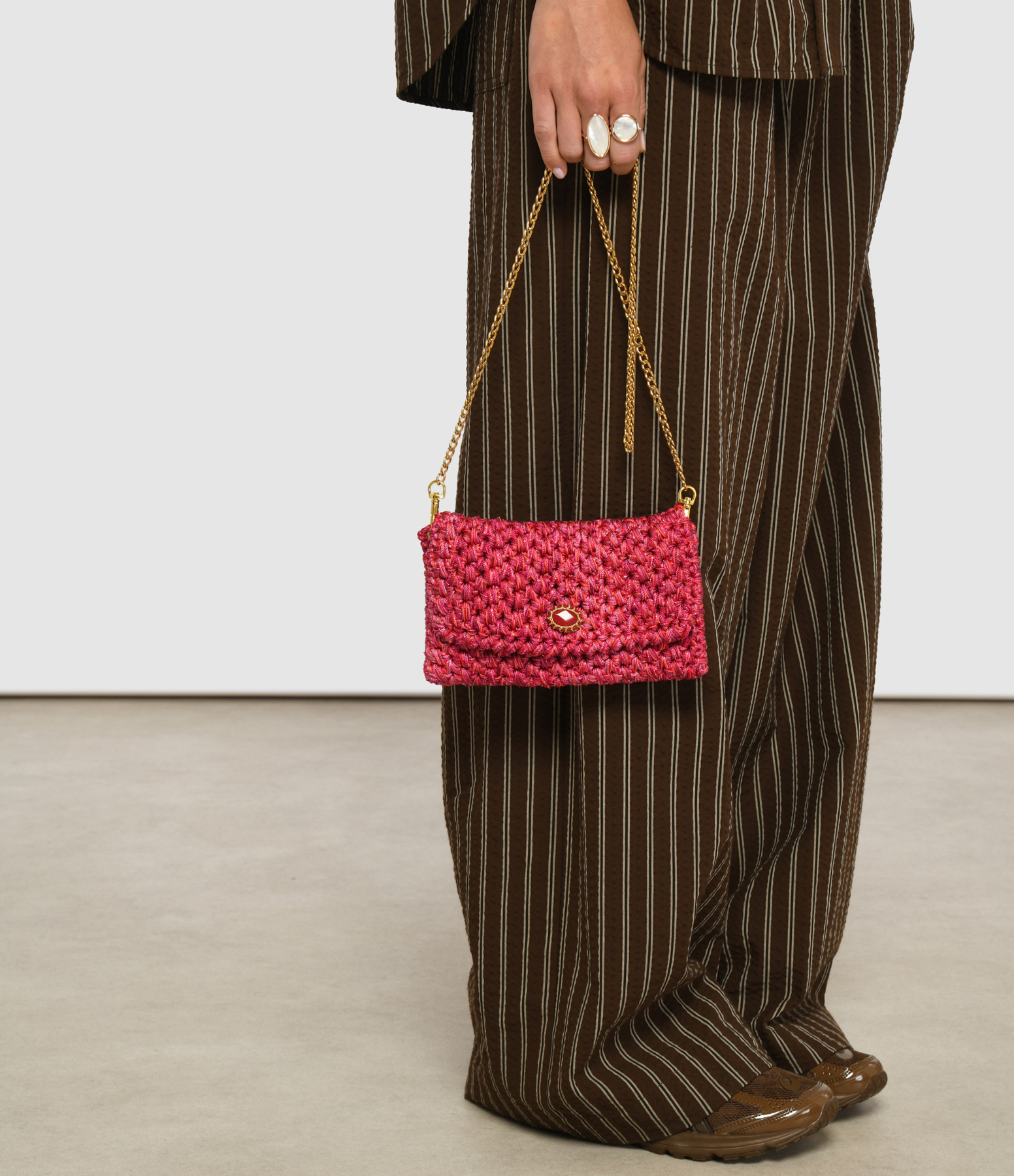 Anton Fuchsia Clutch Bag