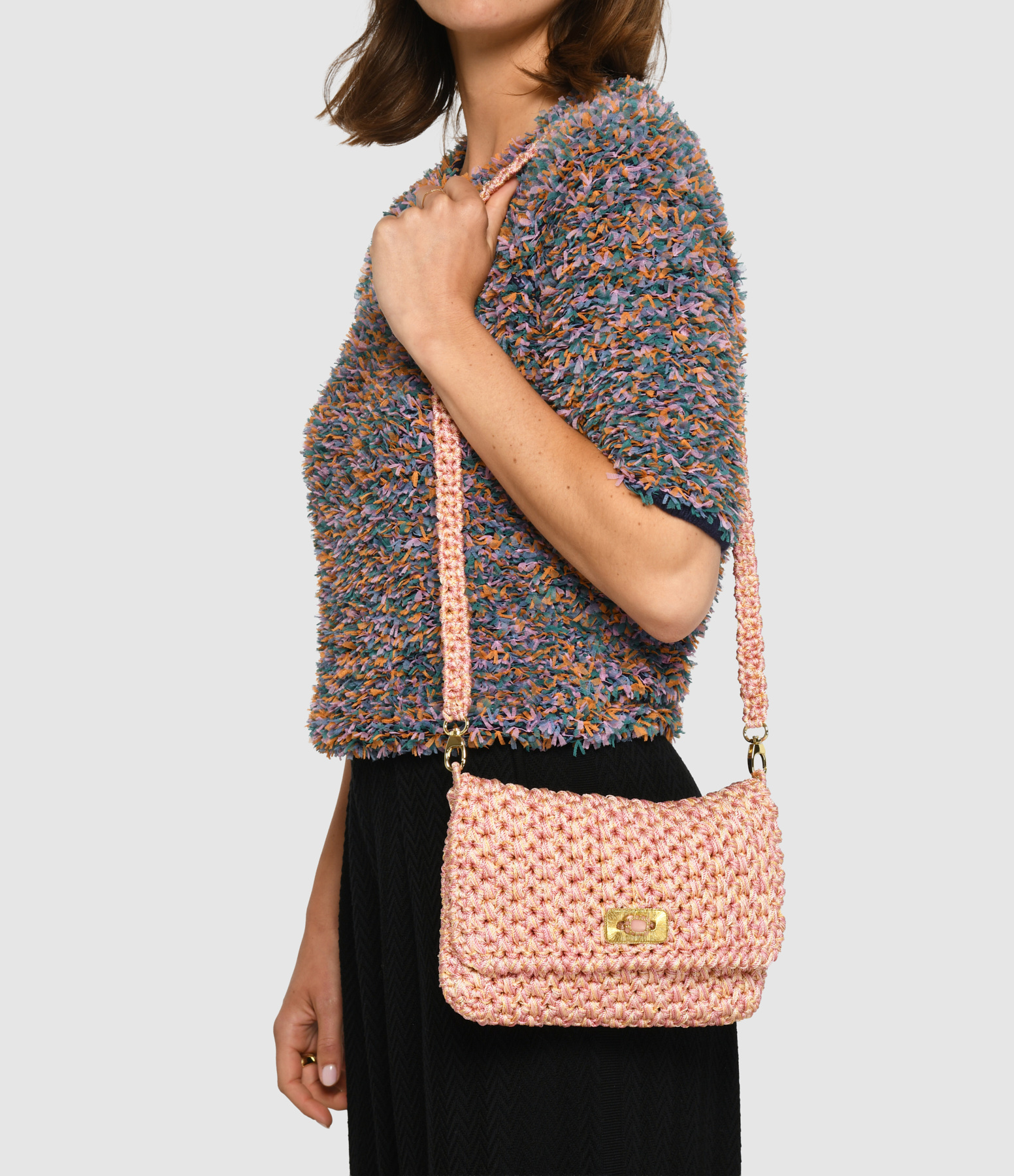 Bovary Cotton Candy Clutch Bag