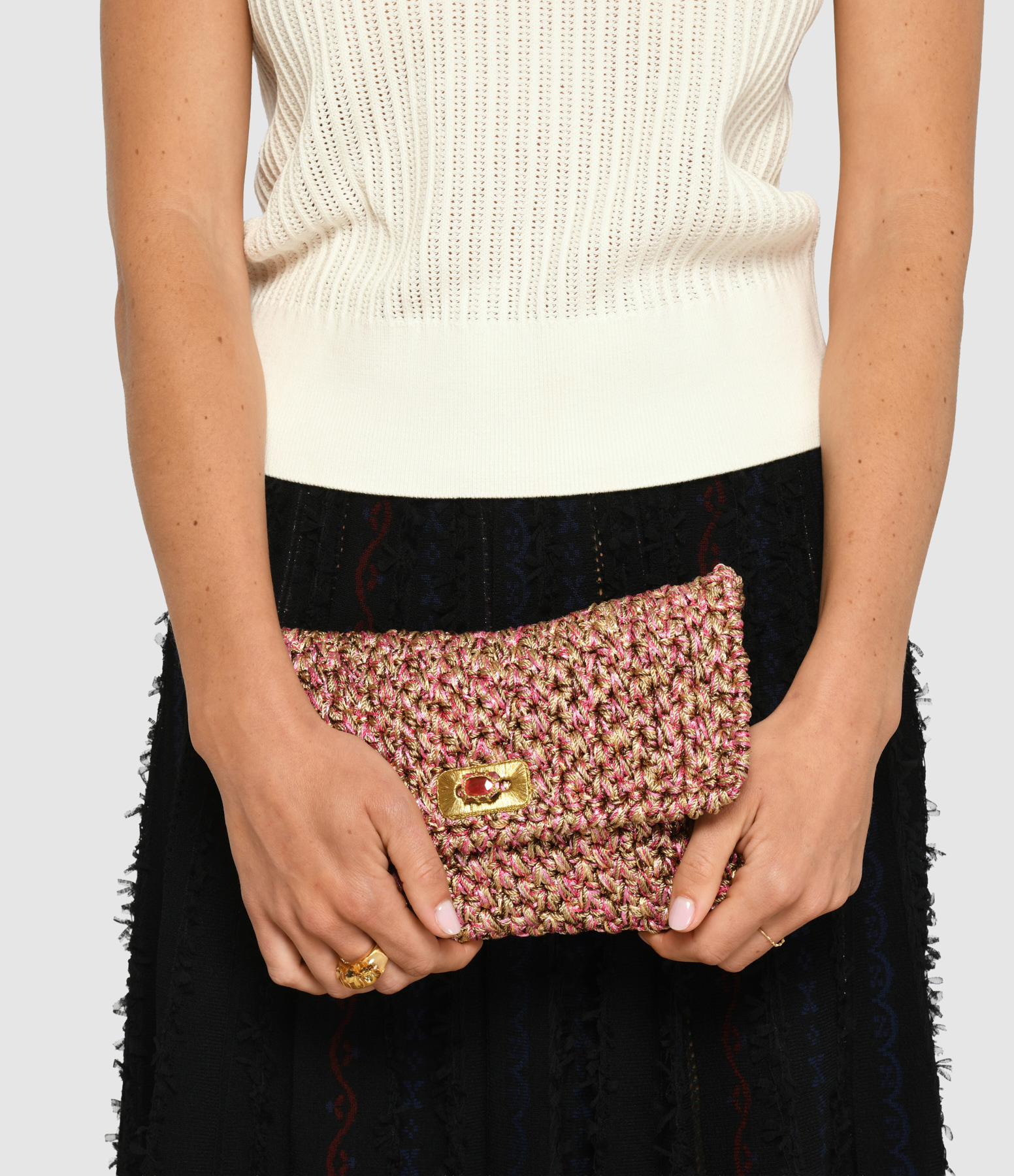 Bovary Blush Clutch Bag