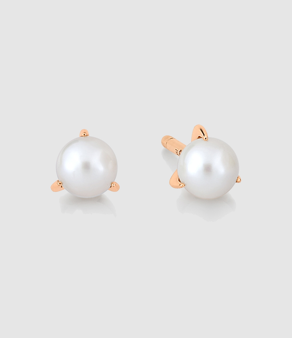 Maria Or Rose Pearl Earrings