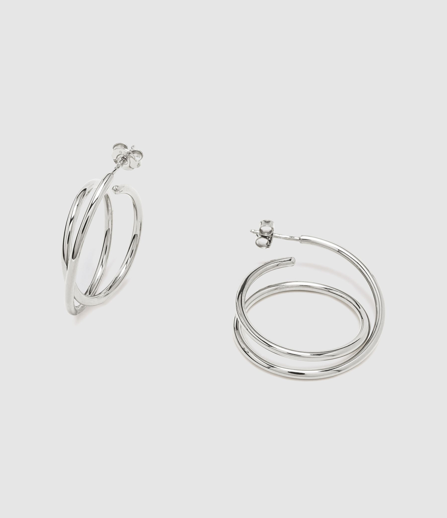 Maxi Spiral 2.0 Silver Earrings
