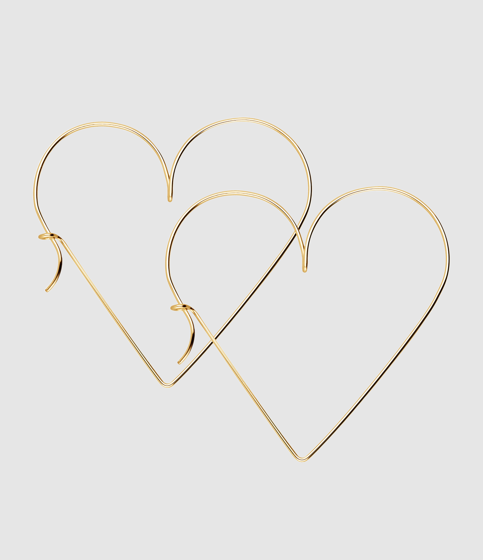Mini Heart Hoop Earrings in Nude Gold-Filled