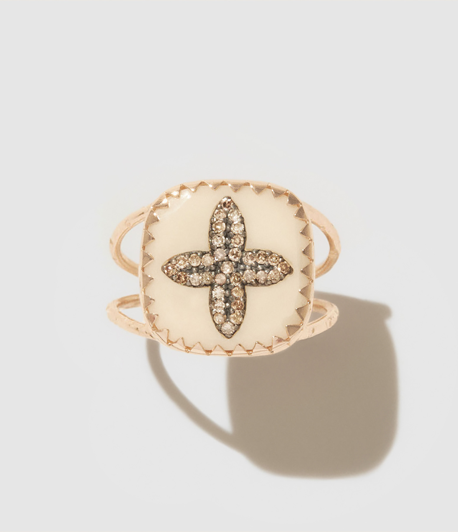 Bowie Ring No. 2, White Diamond