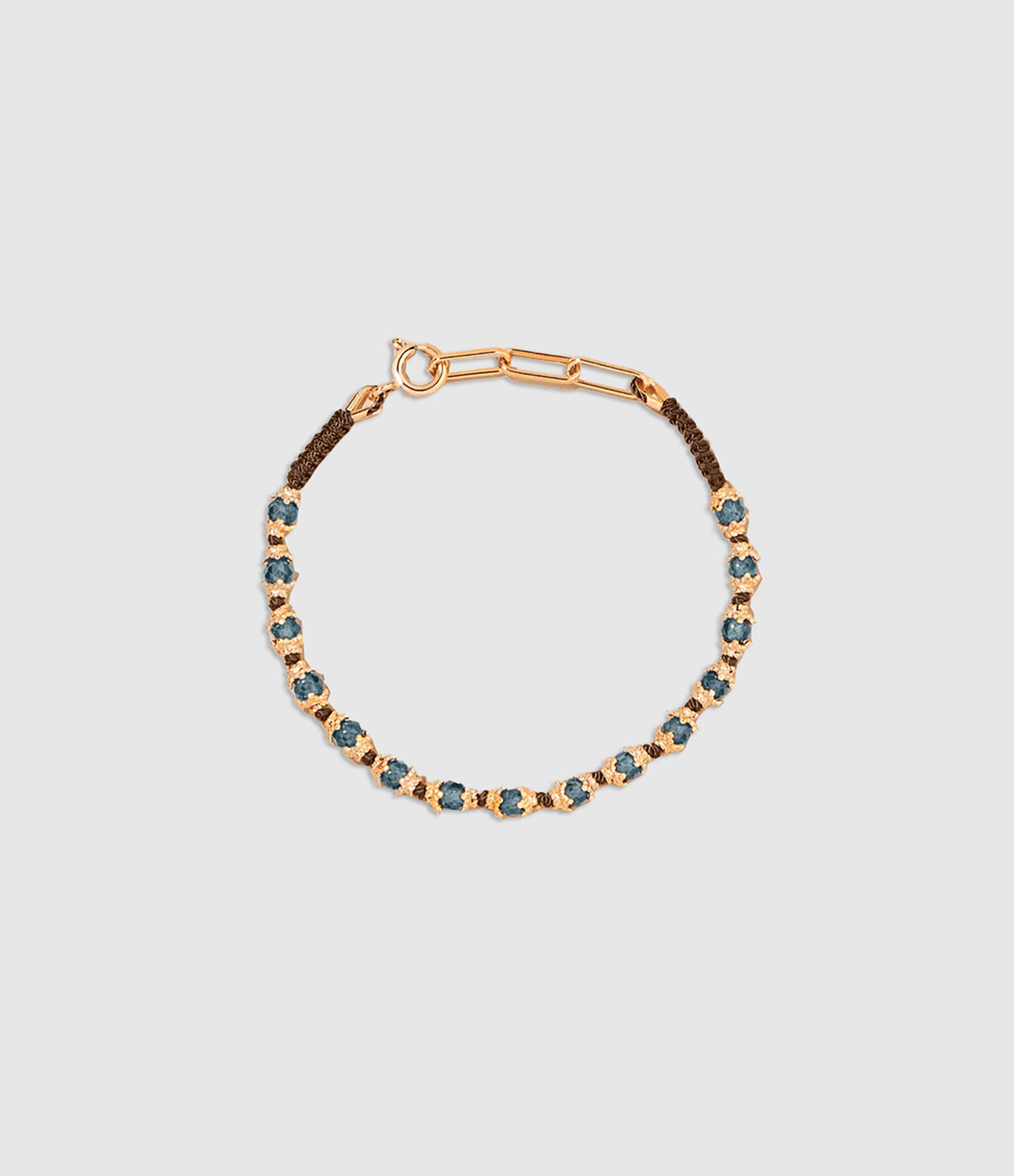 Kamilah Santa Maria Aquamarine Cord Bracelet
