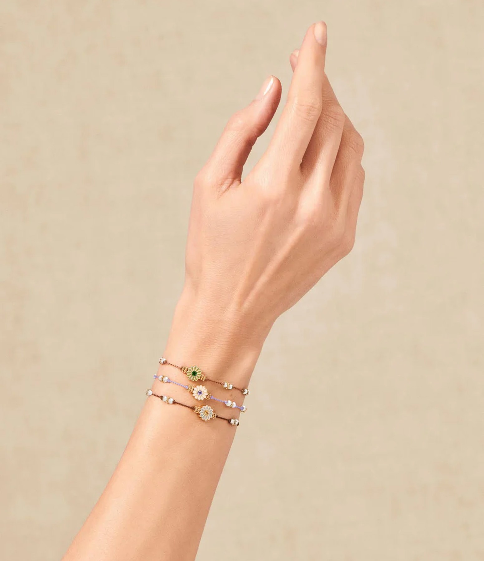 Malasai Lila Pearl Bracelet with White Enamel