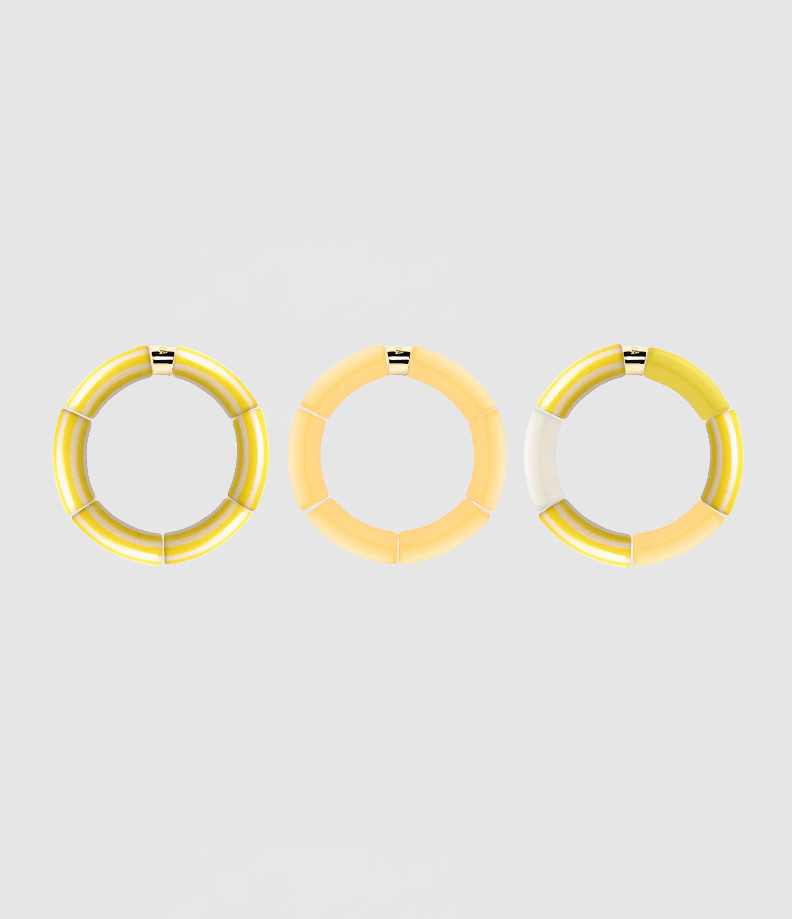 Trio Riviera Amarelo Bracelets