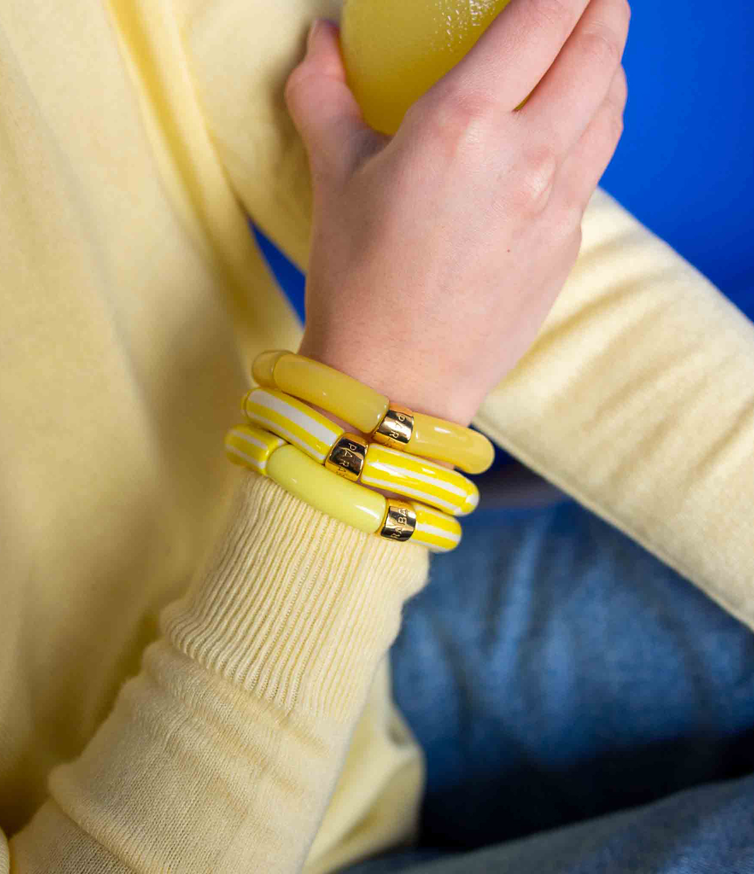 Trio Riviera Amarelo Bracelets