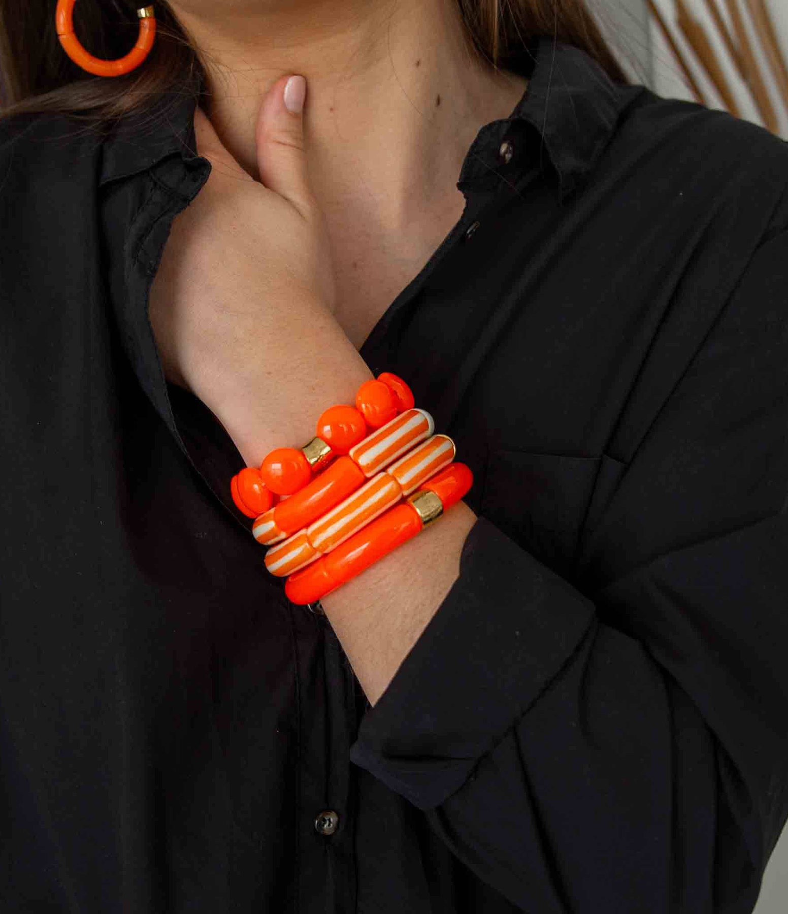 Trio Riviera Laranja Bracelets