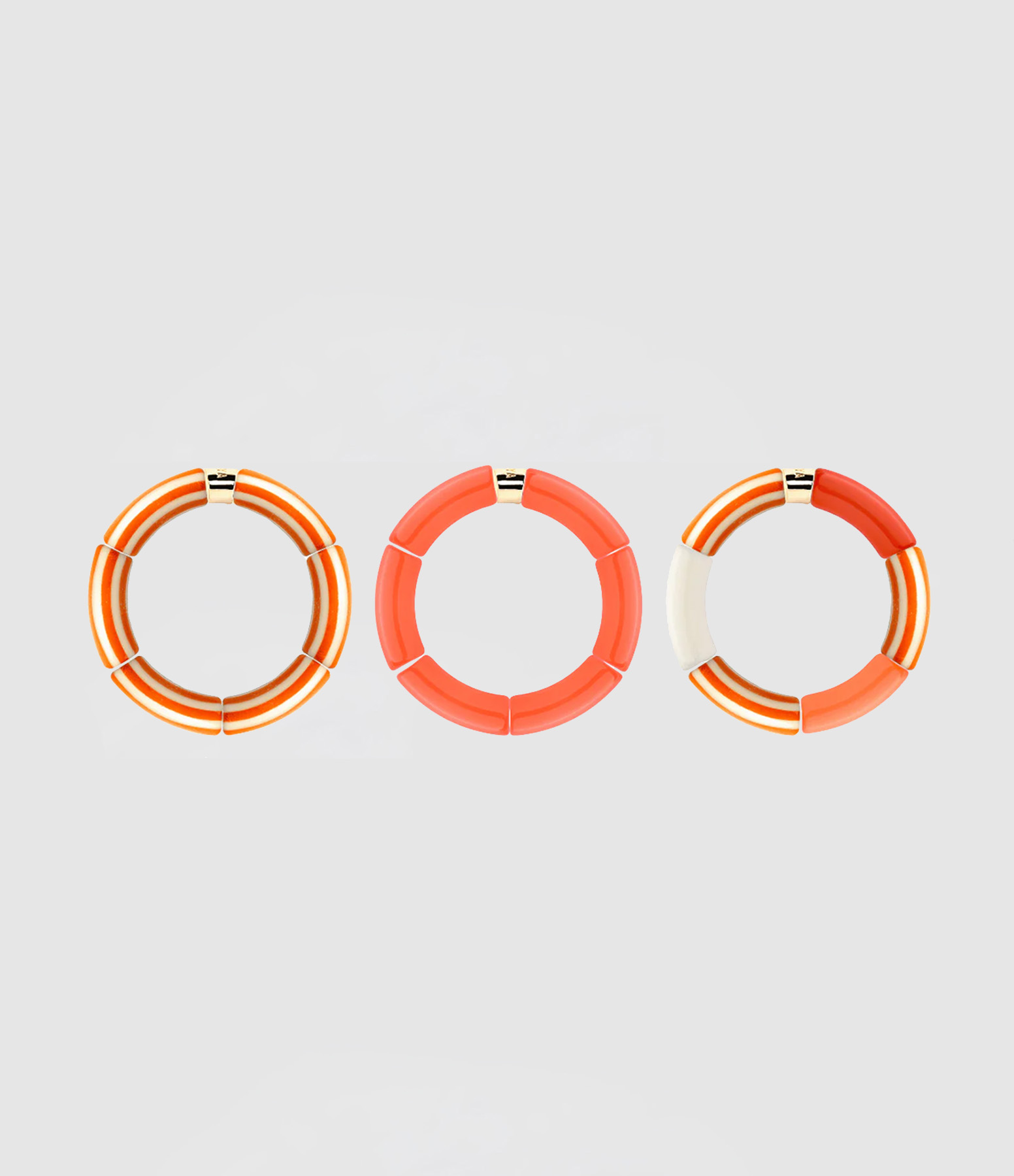 Trio Riviera Laranja Bracelets