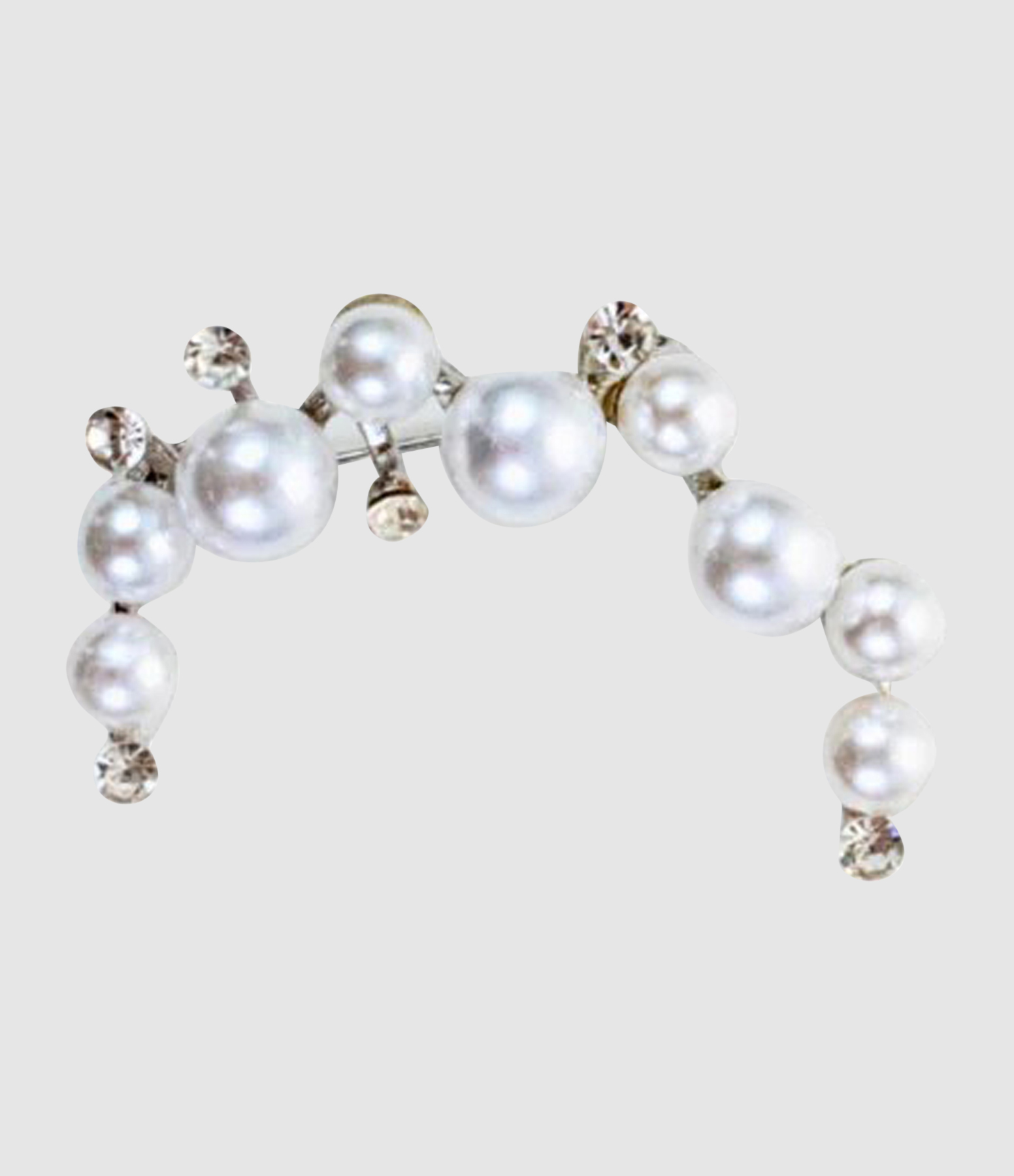 Silver Pearl Brooch