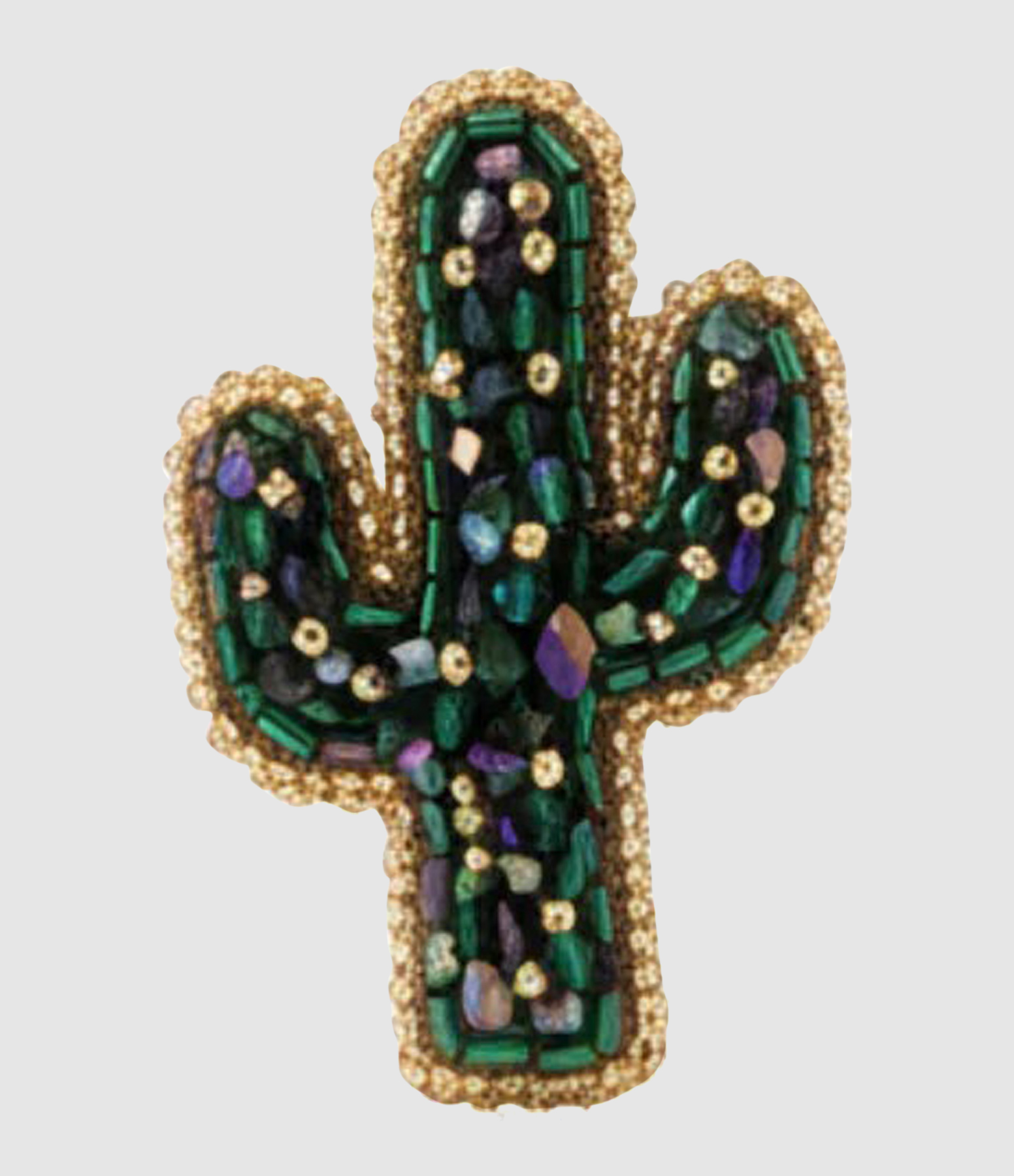 Cactus Green Brooch