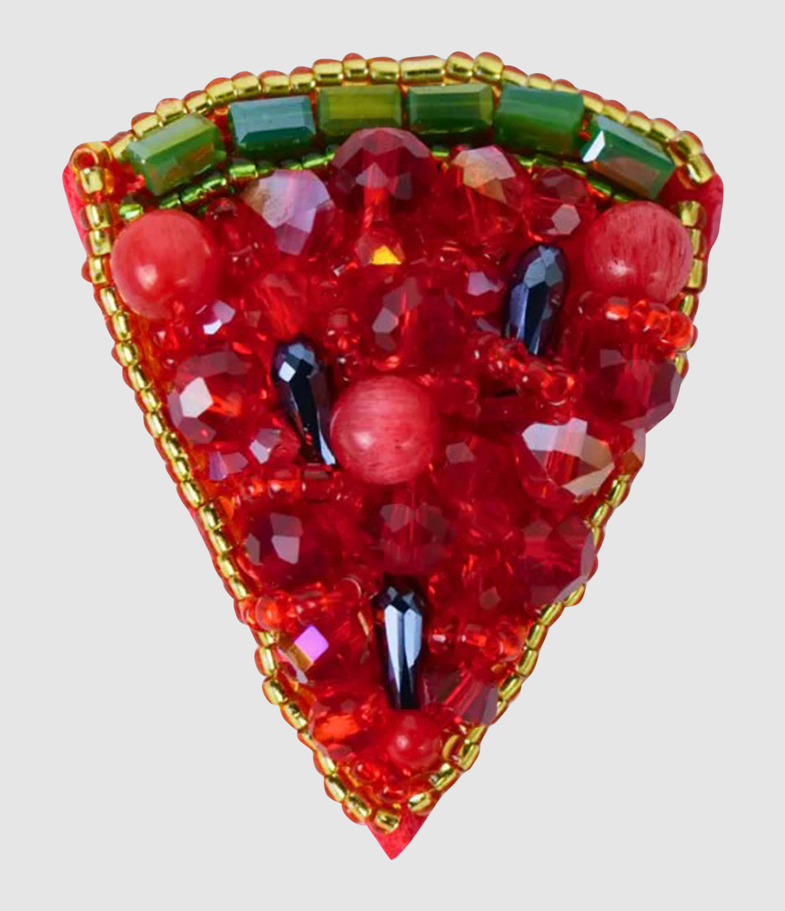 Red Pizza Brooch