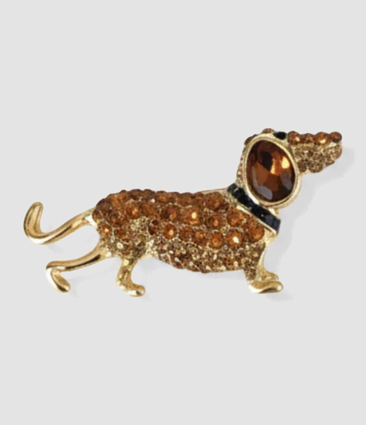 Dog Brown Brooch