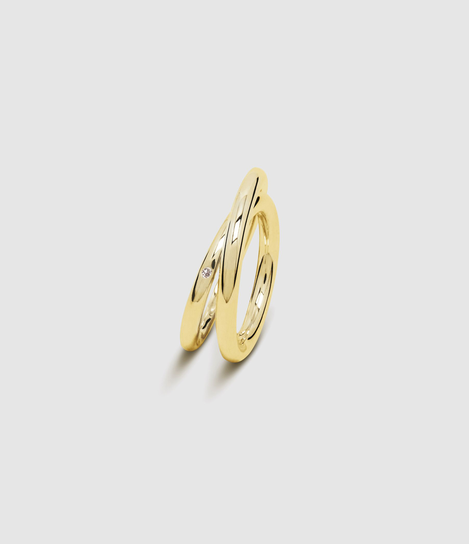 Spiral 3.0 Vermeil and Diamond Ring