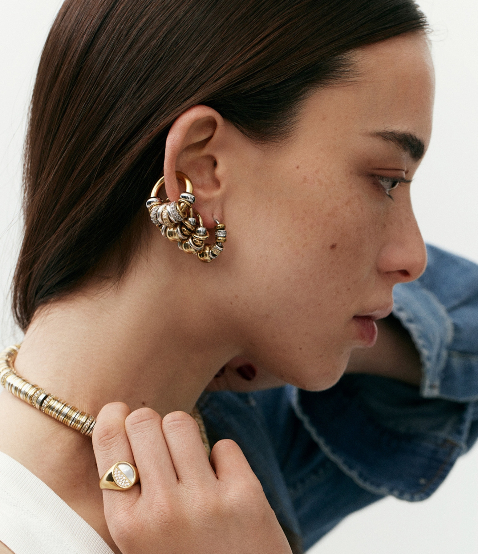 Bubble Shiny Hoop Earrings