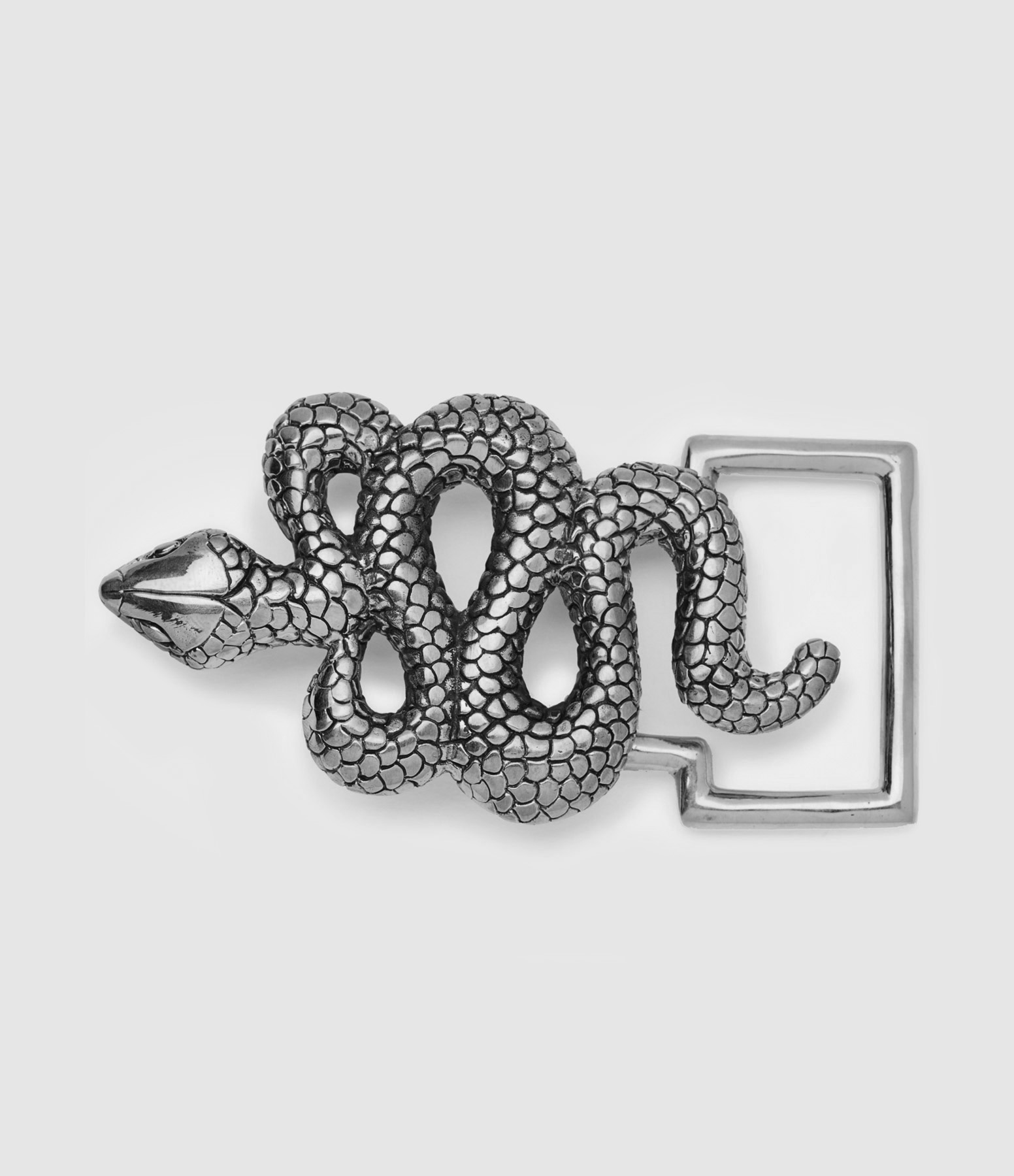 Silver Snake Belt Buckle