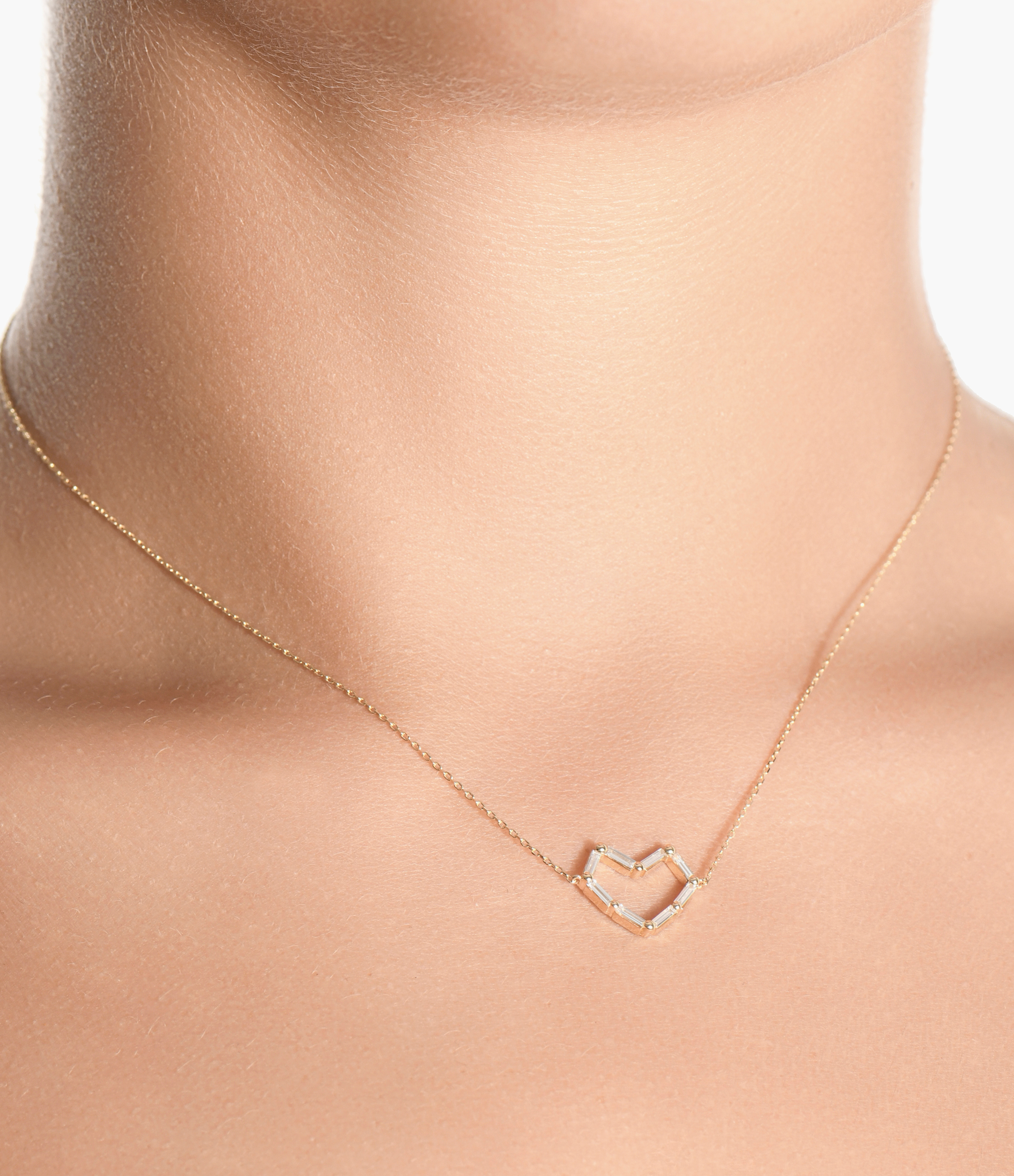 Big Heart Necklace in Yellow Gold
