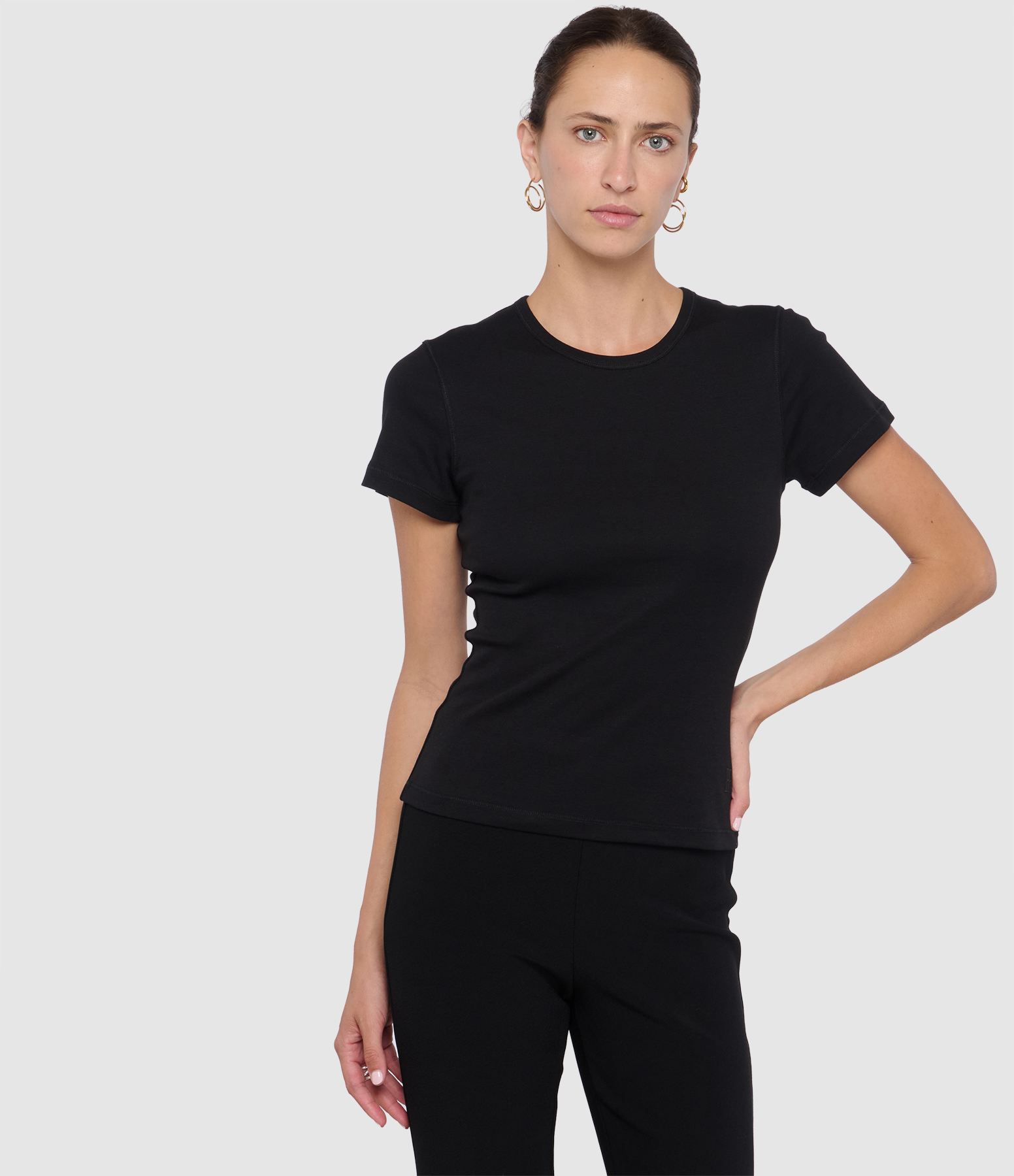 Alicia Flat Black T-shirt