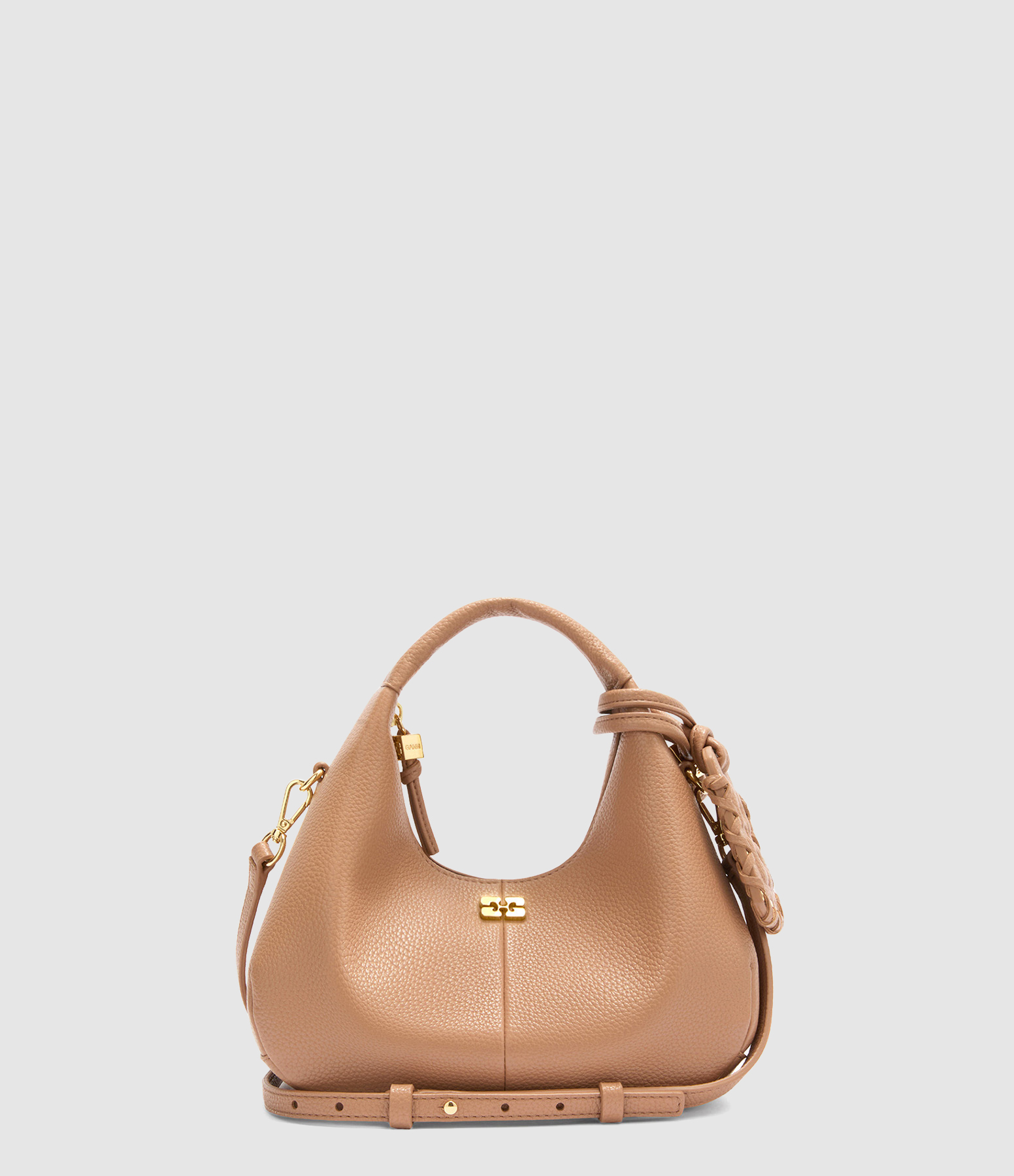 Tawny Birch Mini Grained Hobo Bag
