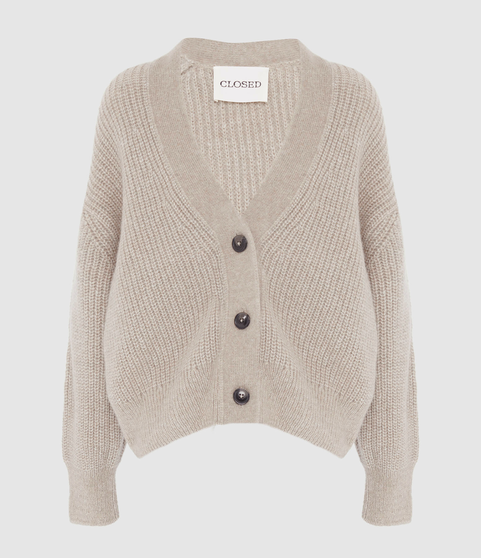 Sabbia Beige Boxy Cardigan