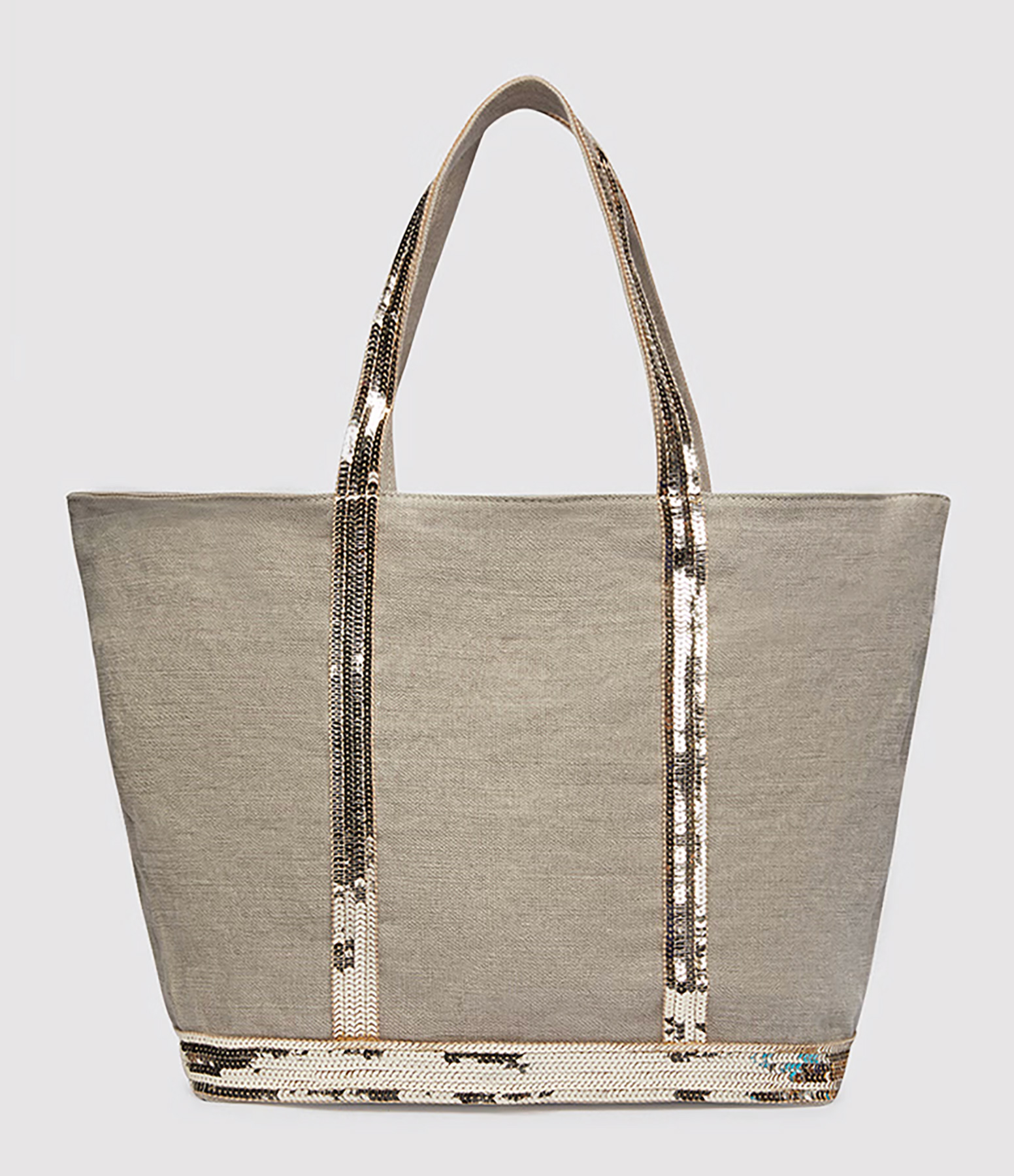 L L Linen Tote Bag with Zip, Sand