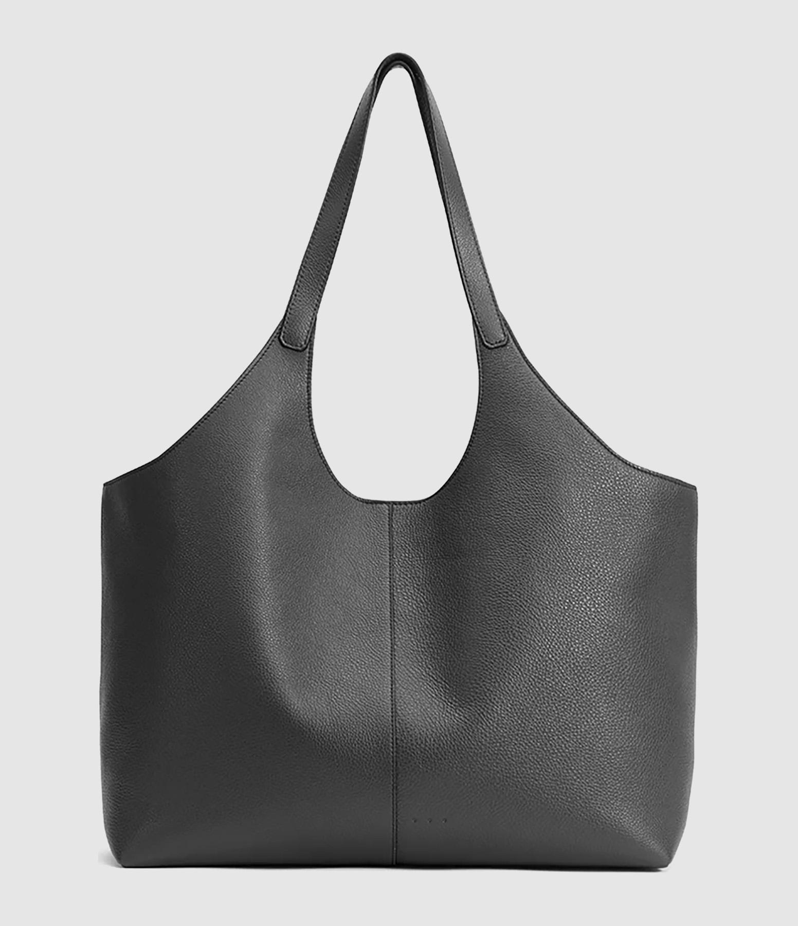 Supple XL Grain Black Tote Bag