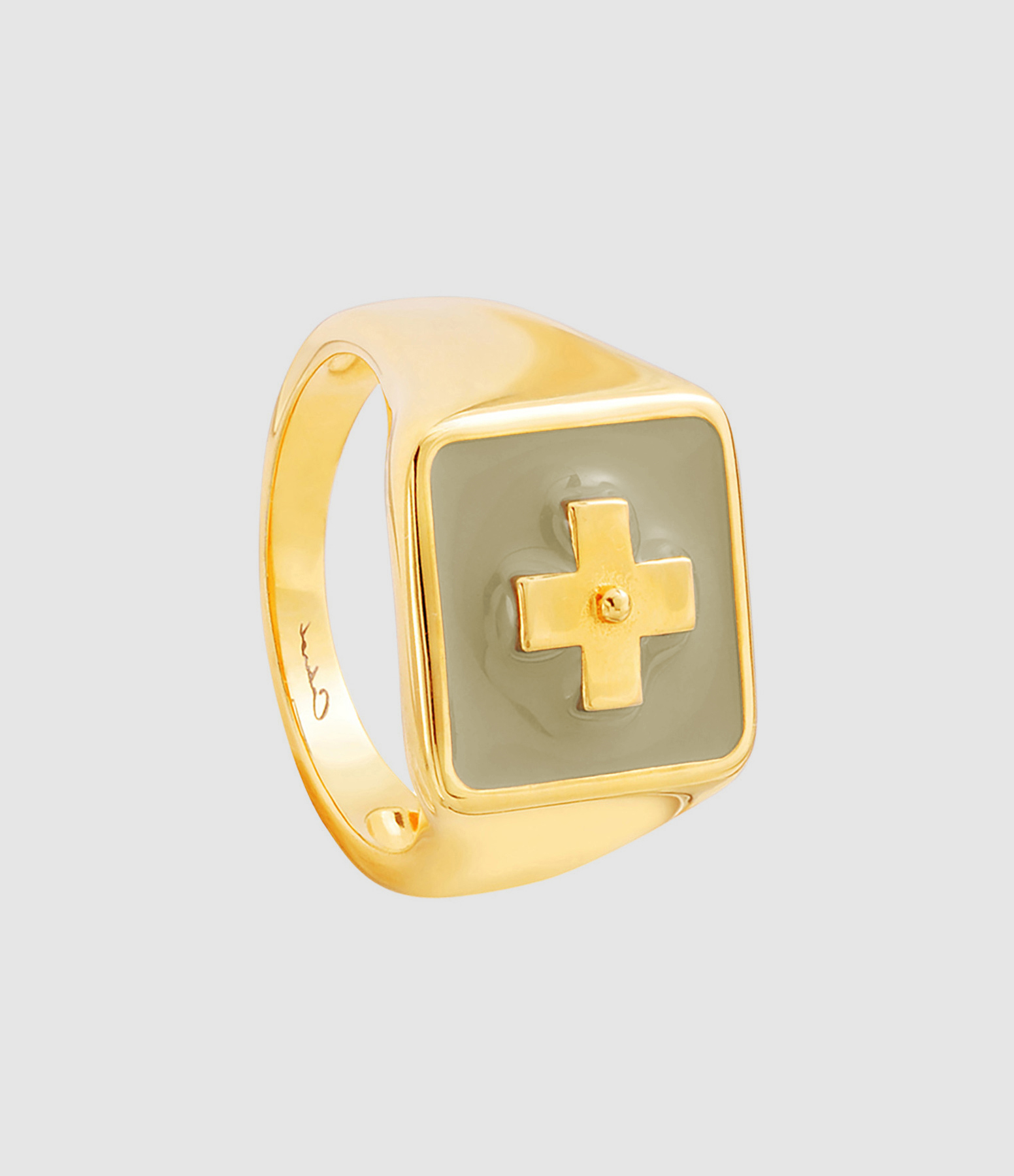 Destin GM Khaki Brass Signet Ring