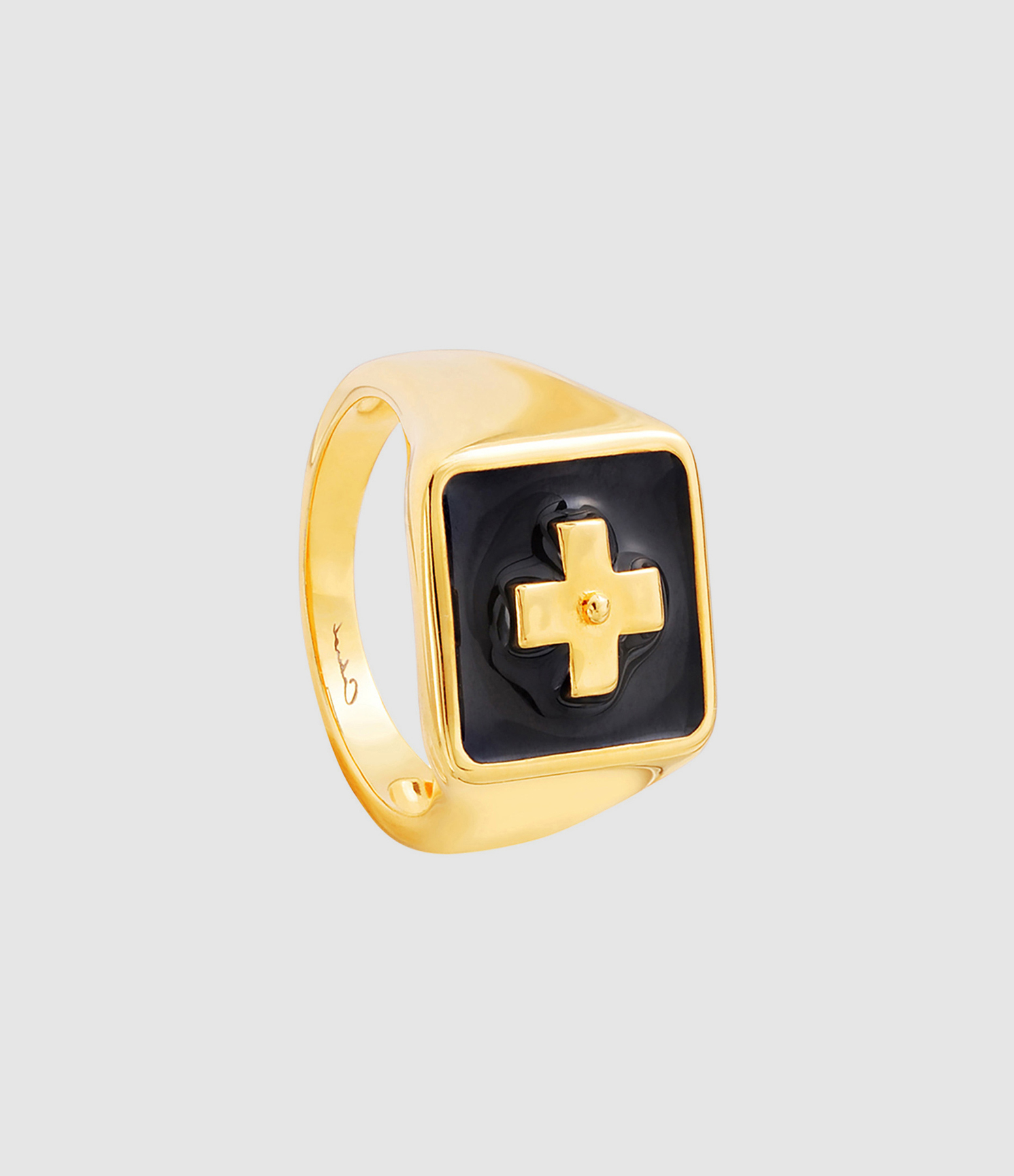 'Destiny' Signet Ring – Black Brass