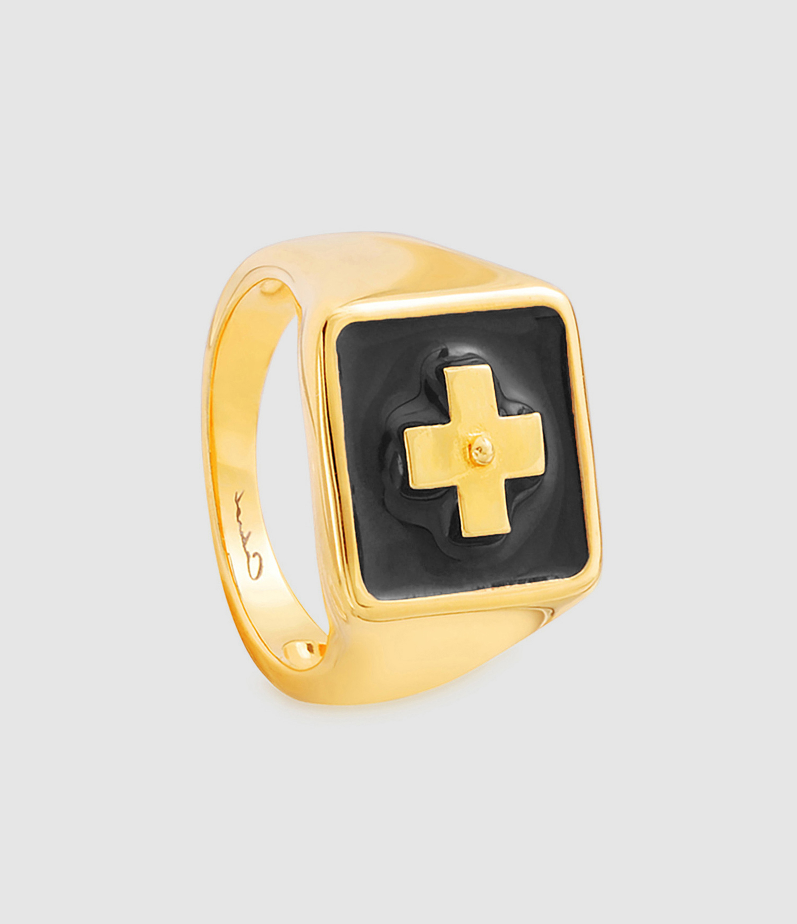 Destin GM Black Brass Signet Ring