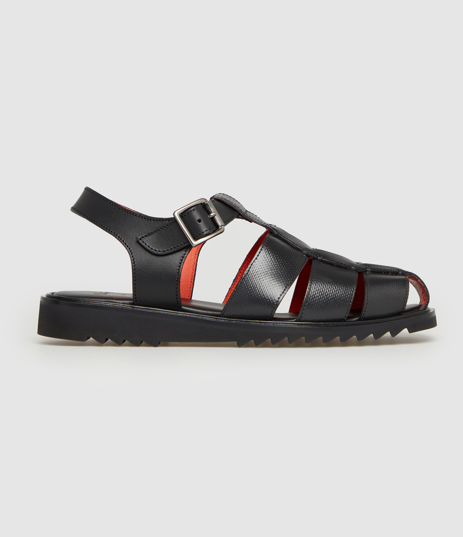 Santorin Sport Black Sandals, Cahu x Paraboot Collaboration