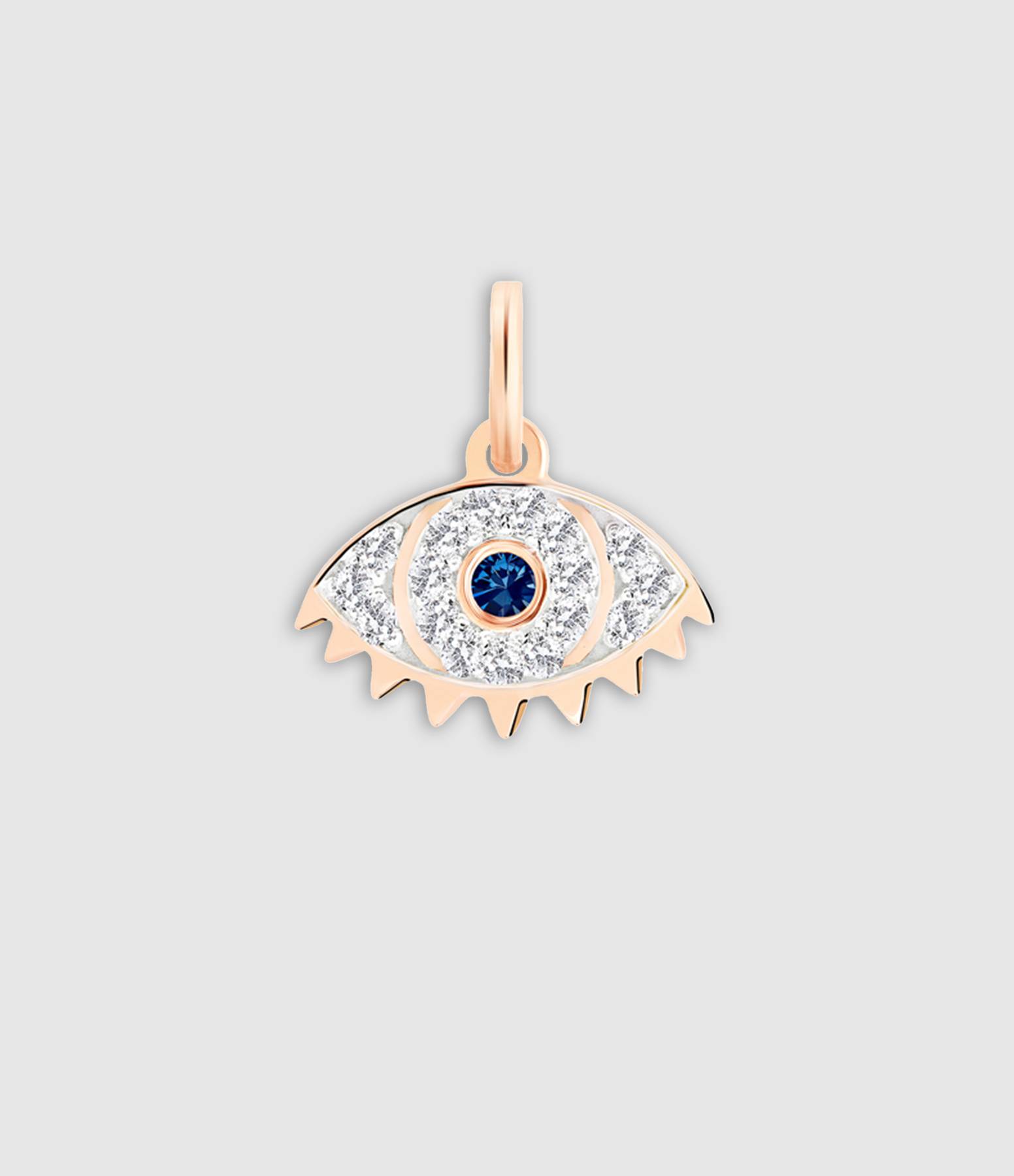 Ajna Sapphire, Rose Gold and Diamond Pendant