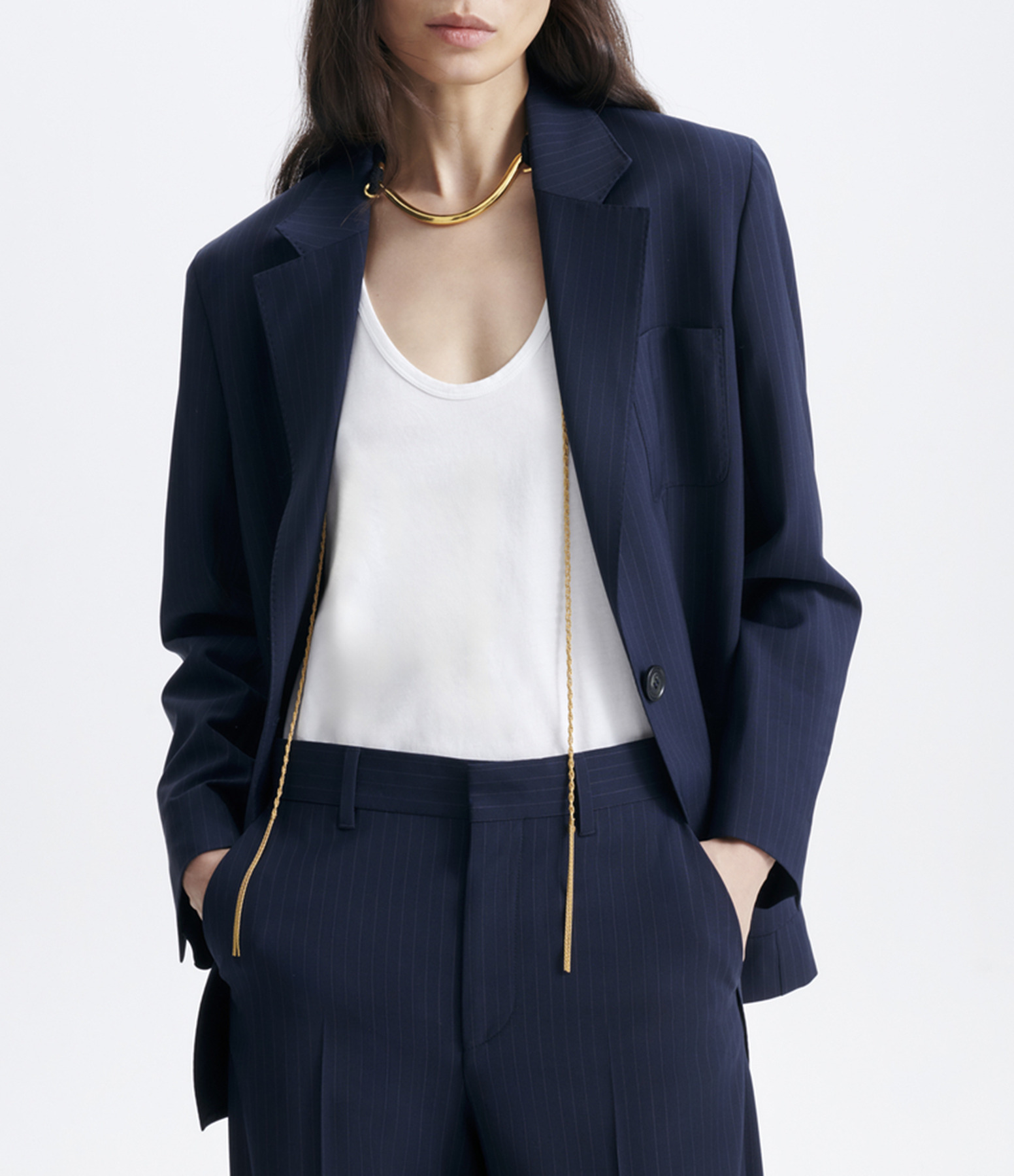 Caline Jacket in Navy Blue