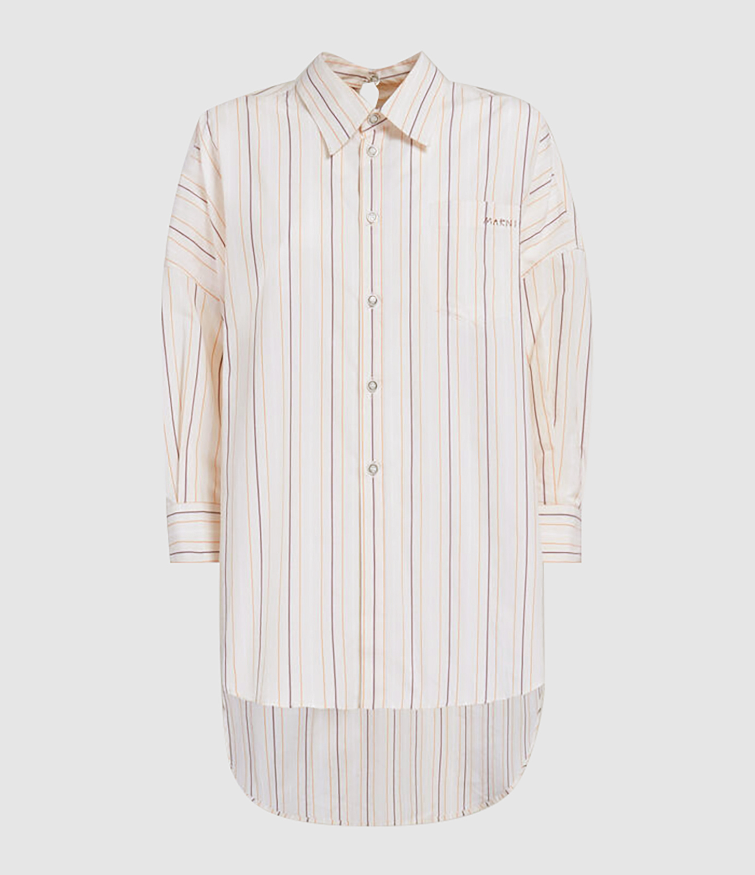 Ivory Cotton Striped Shirt