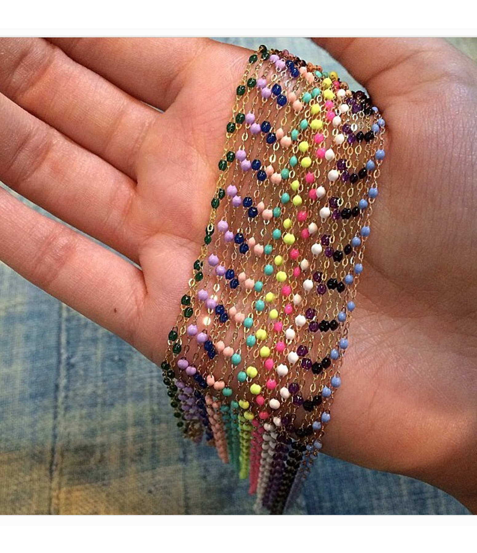 Children's Gold Resin Bead Necklace, 33 cm