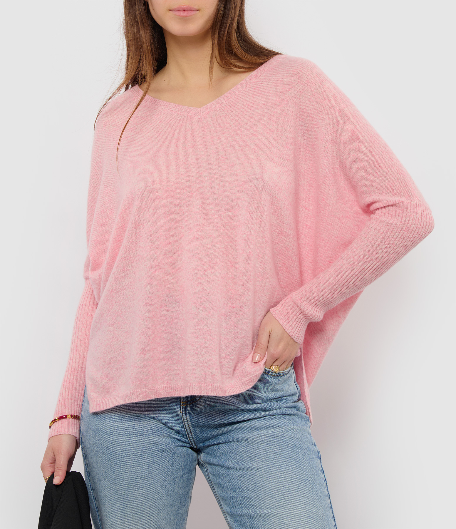 Faustine Poncho V-neck Cashmere Jumper by Fairy