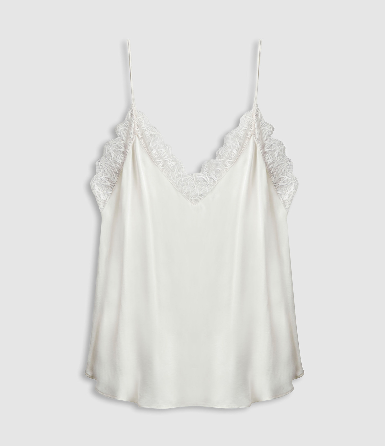 Caraco Carry Satin Lace, Ivory