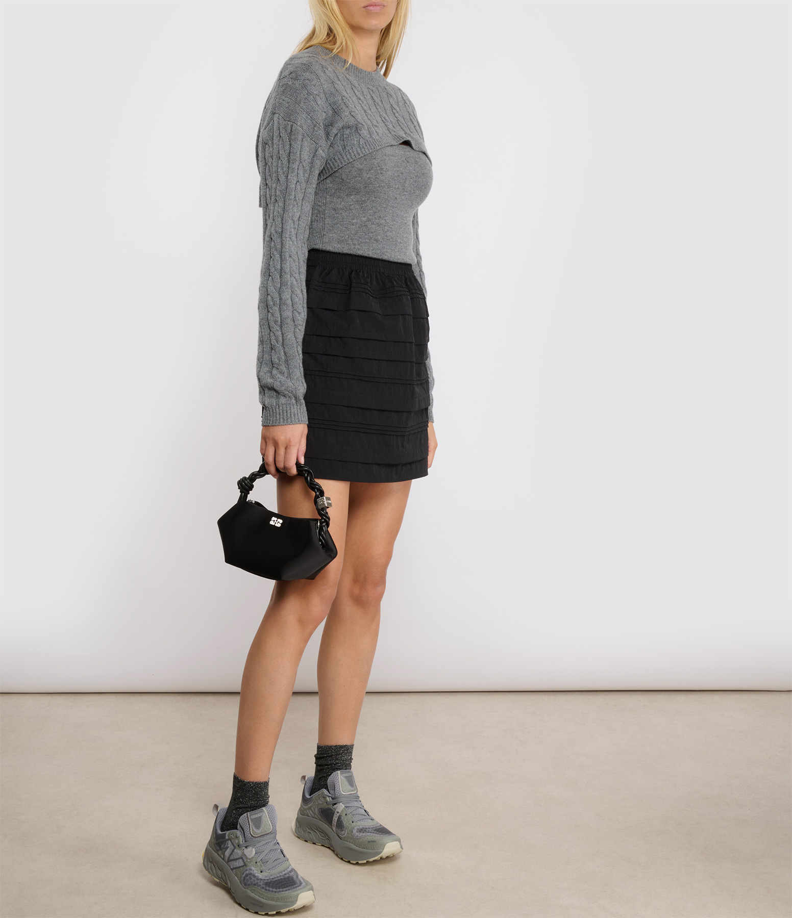 Ocie Black Short Skirt