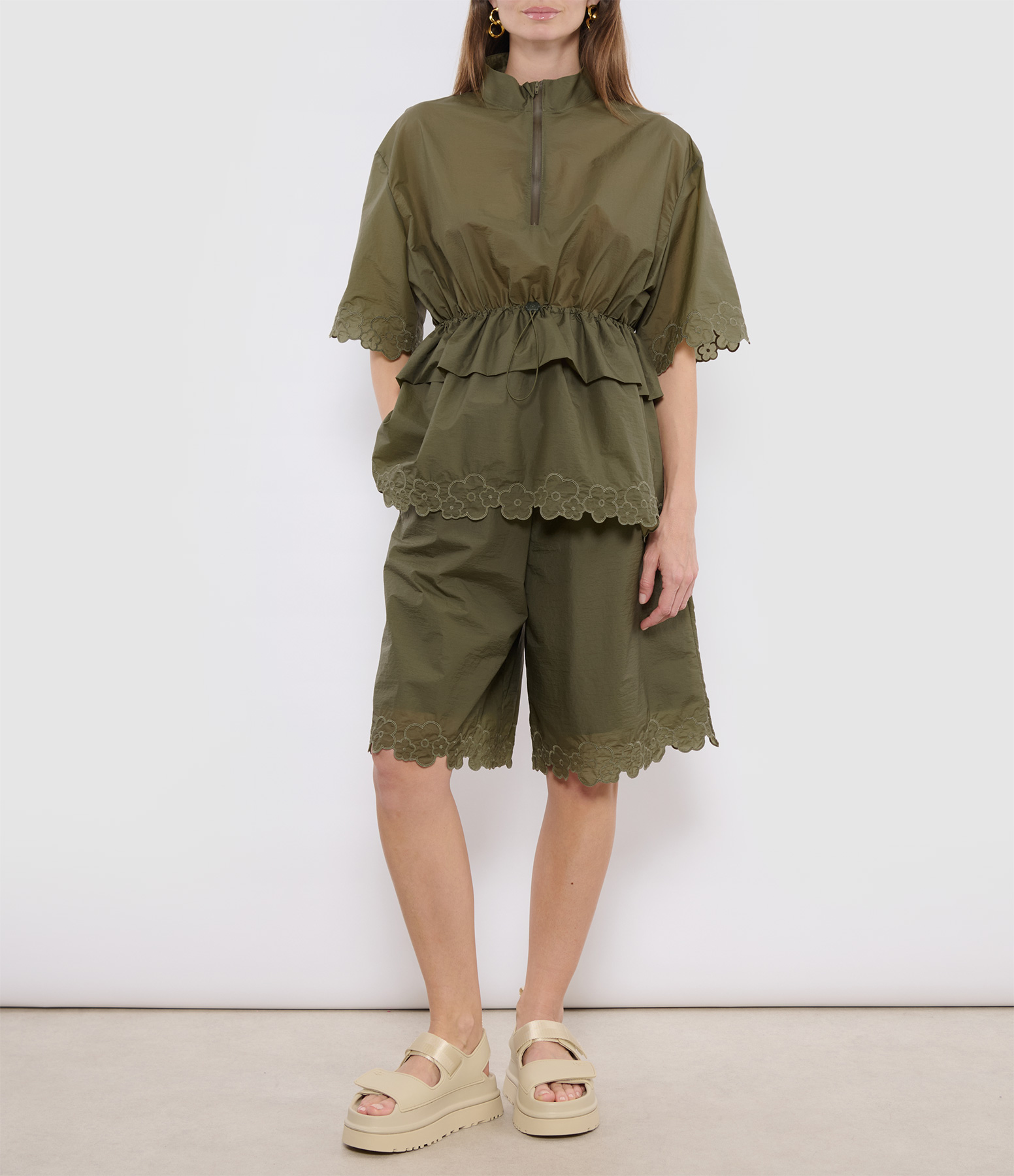 Arya Olive Shorts