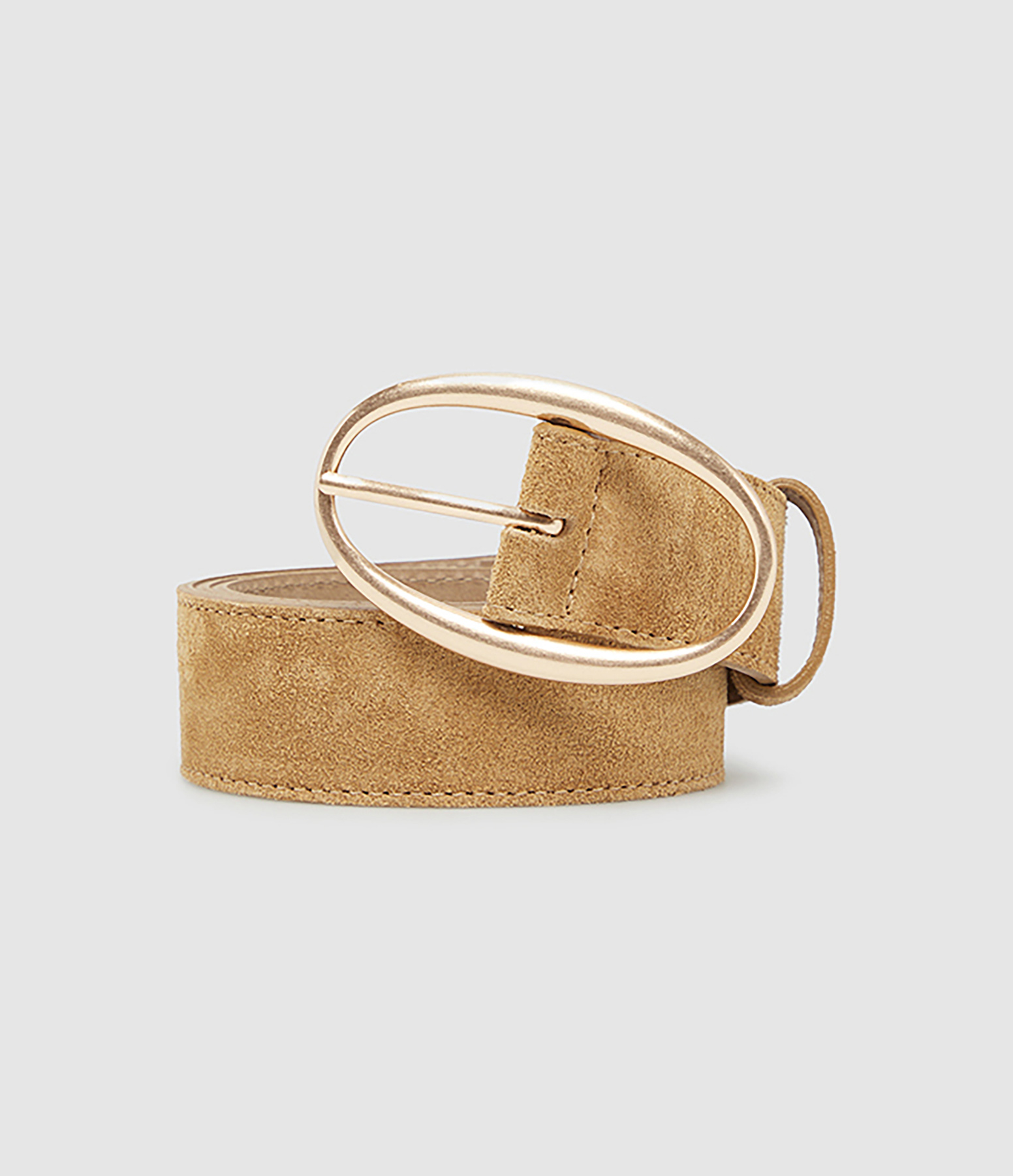 Honey-coloured leather belt