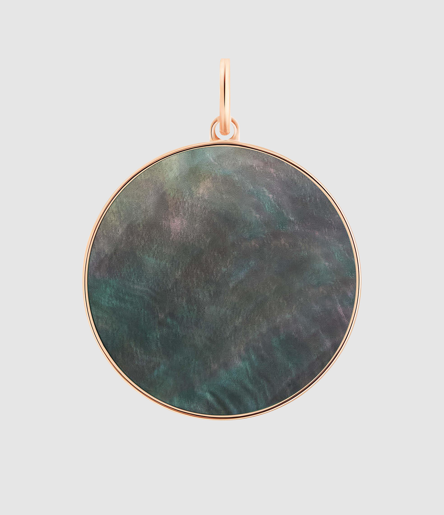 Ever Jumbo Pendant in Black Mother-of-Pearl and Rose Gold