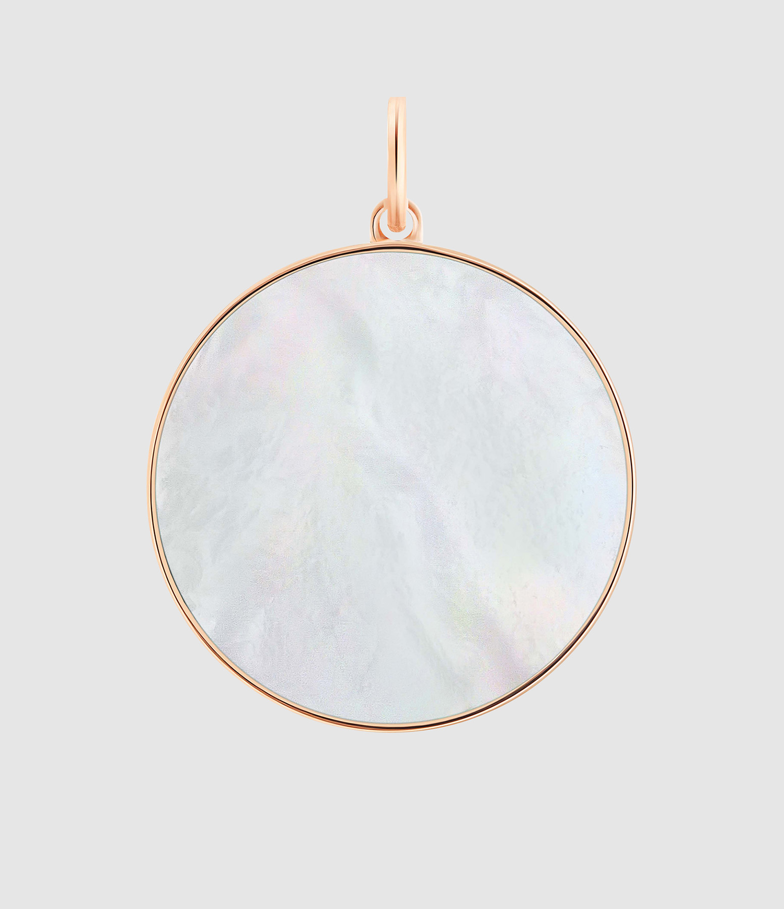 Jumbo Ever White Mother-of-Pearl Pendant in Rose Gold