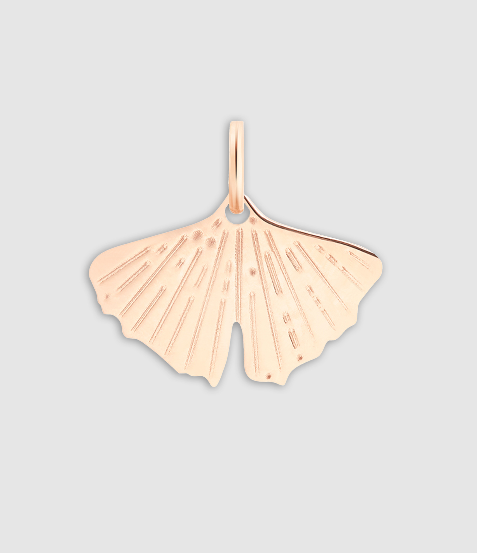 Rose Gold Mini Ginkgo Pendant