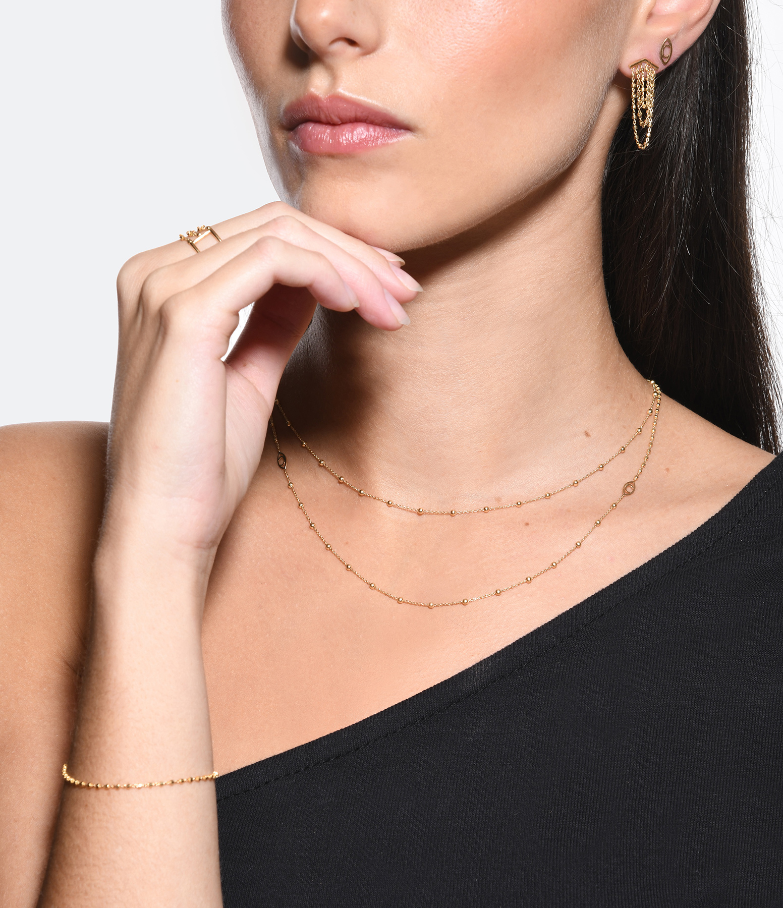 Massilia Yellow Gold Ball Chain, 40 cm